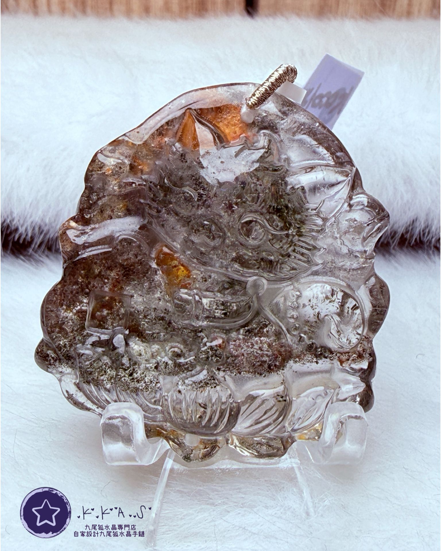 K00123 彩虹幽靈 錢幣狐 - 吊墜/手牌兩用款