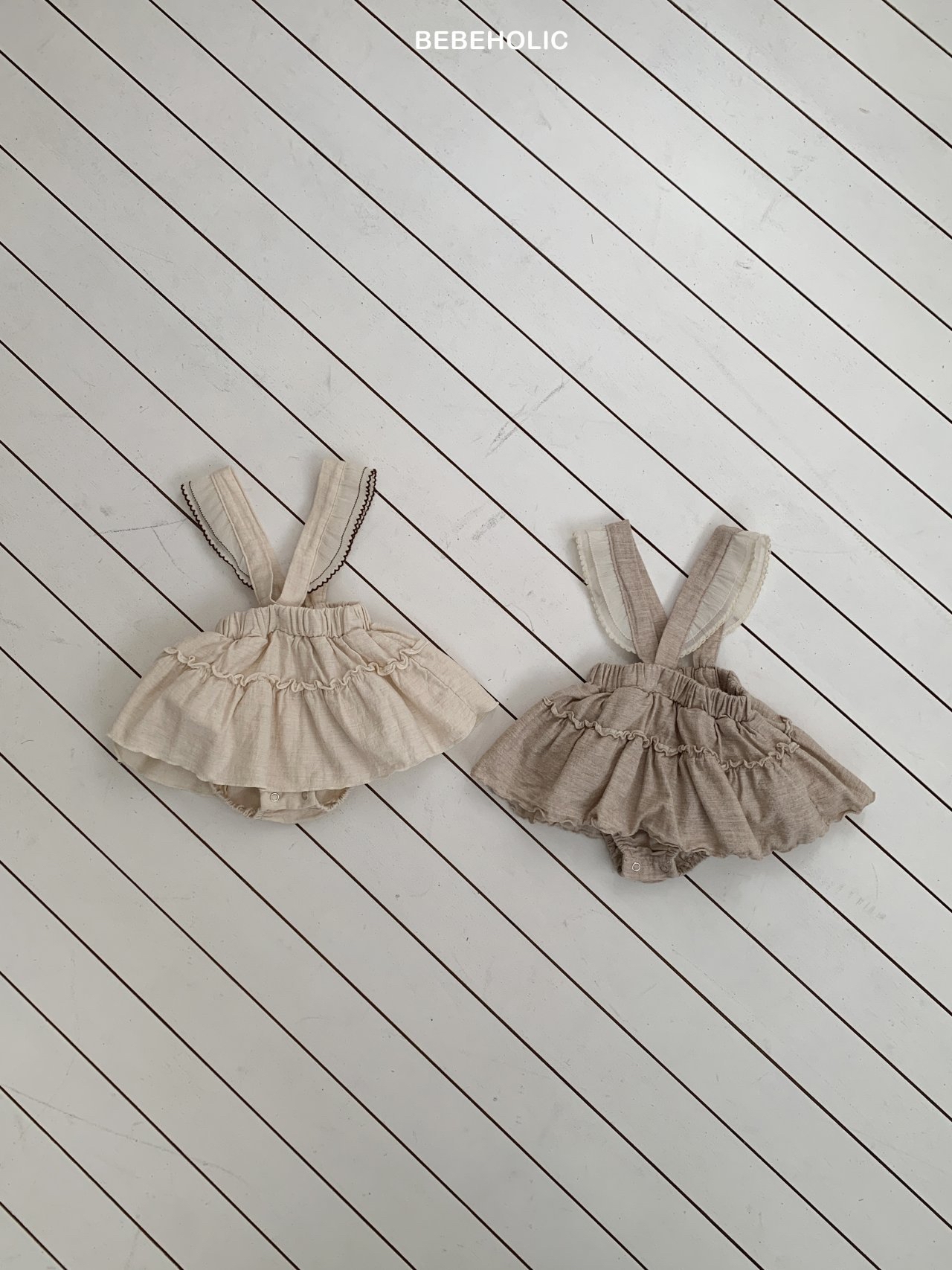 🌸預訂 韓國直送🌸🇰🇷BEBEHOLIC兩色花邊吊帶裙擺燈籠褲