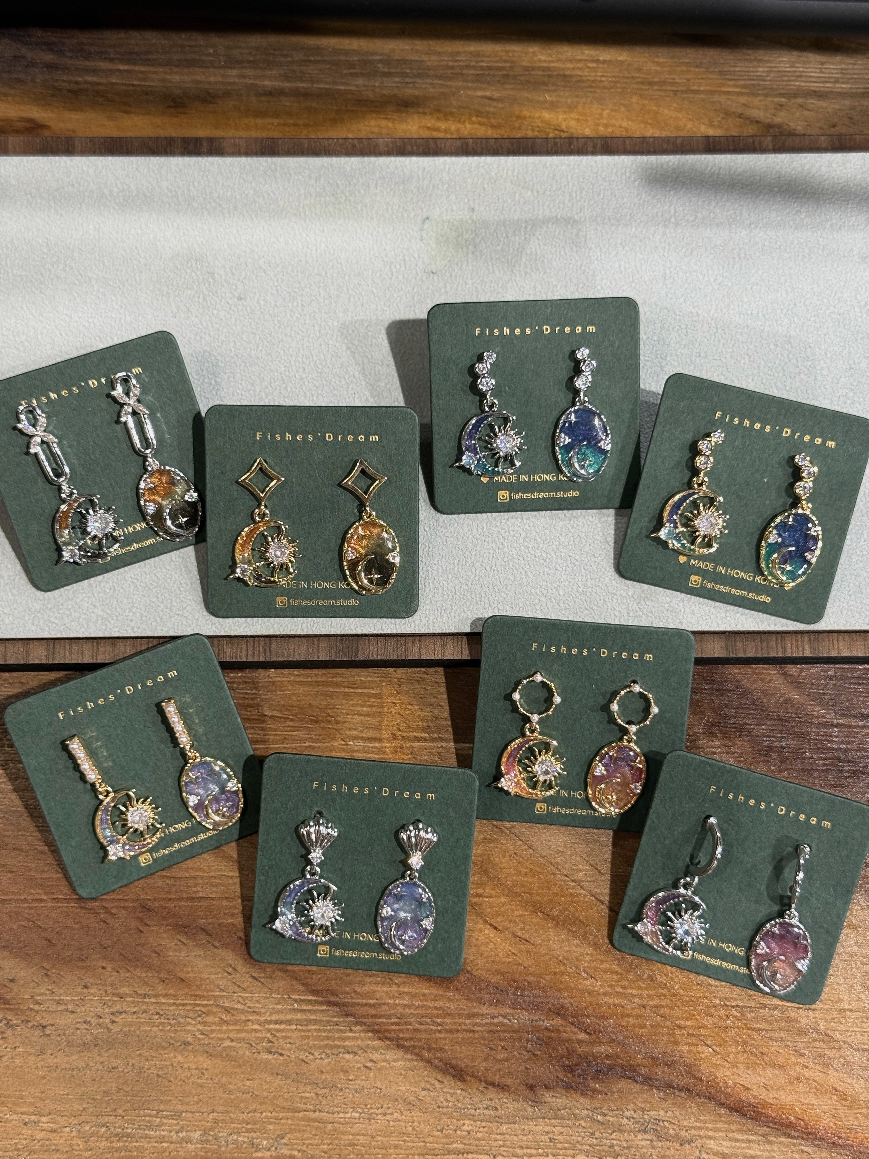 日月相輝｜Sun & Moon Dangle Earrings