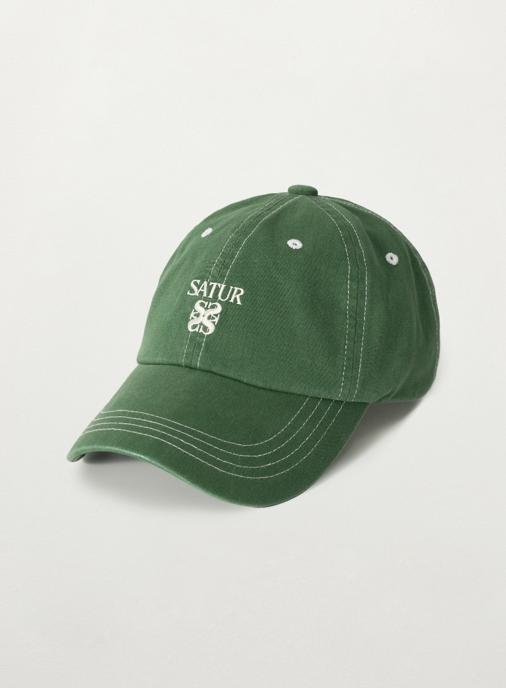 𝐒𝐀𝐓𝐔𝐑 Contrast Stitched Dyed Ball Cap 🧢