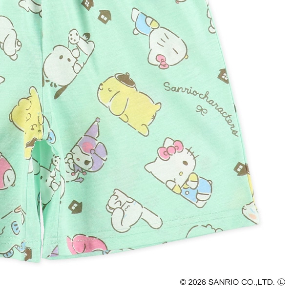 🇯🇵預訂 日本直送🇯🇵清爽材質Sanrio人物滿印短袖家居服上下套裝