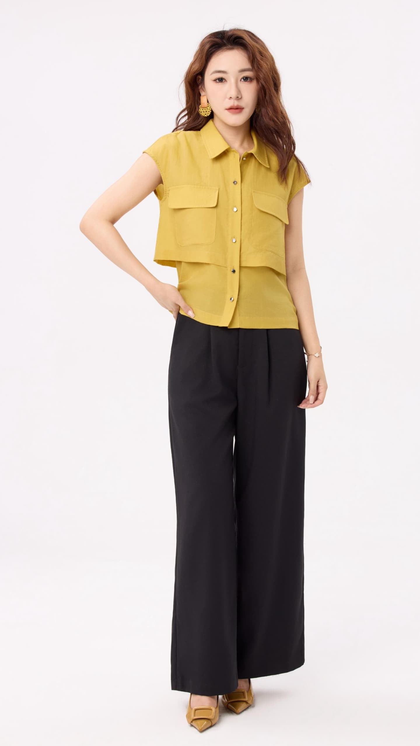 10141342 Verdant Glow Utility Blouse