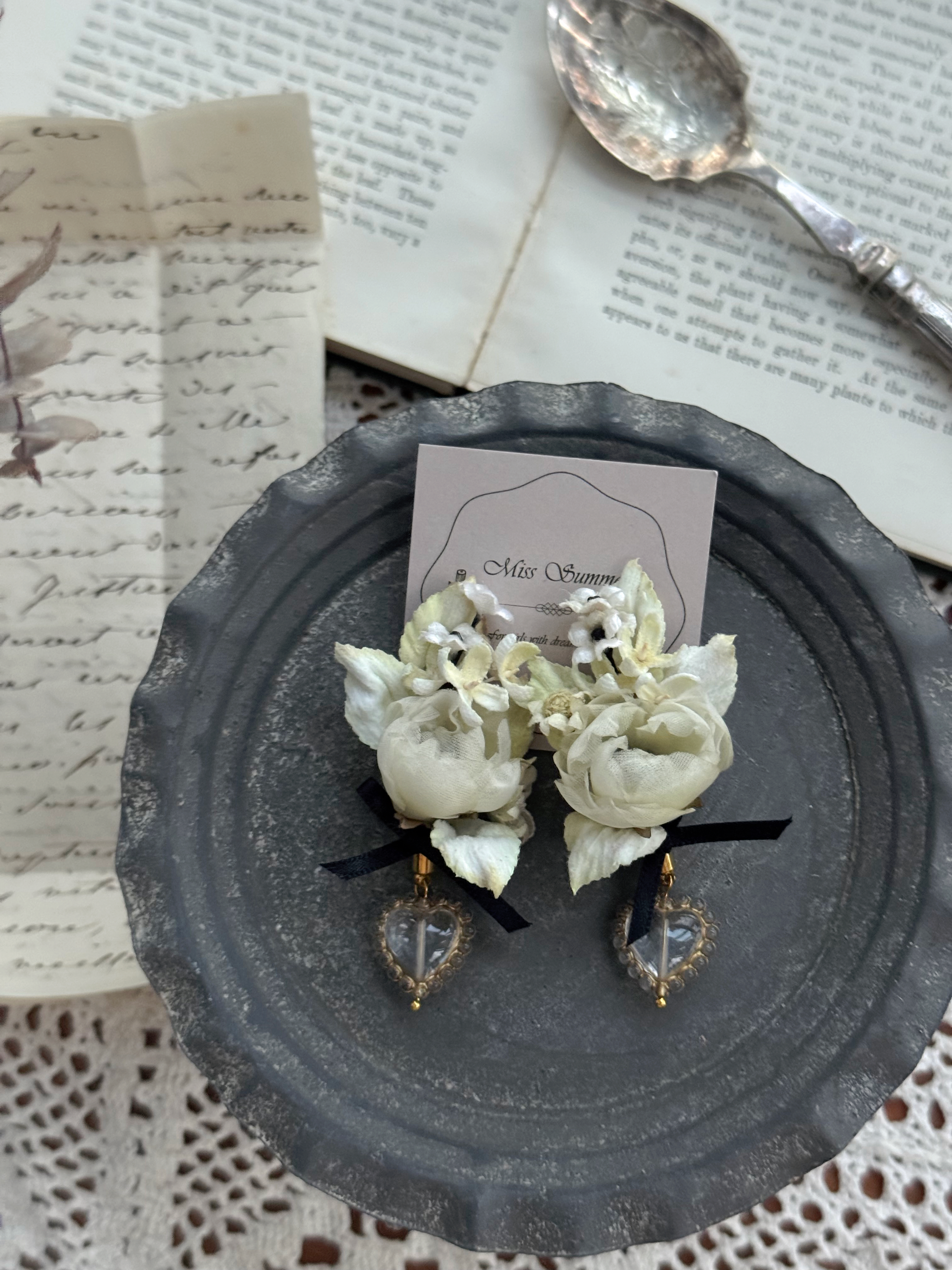 冬日風格花束耳環