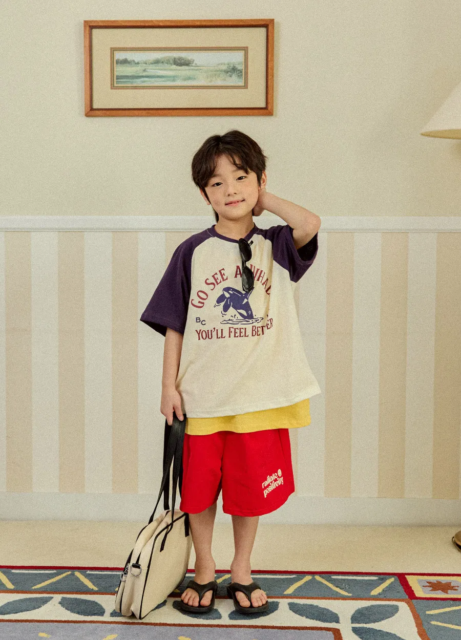 🇰🇷 Whitesketchbook | 字母笑臉五分短褲 2色