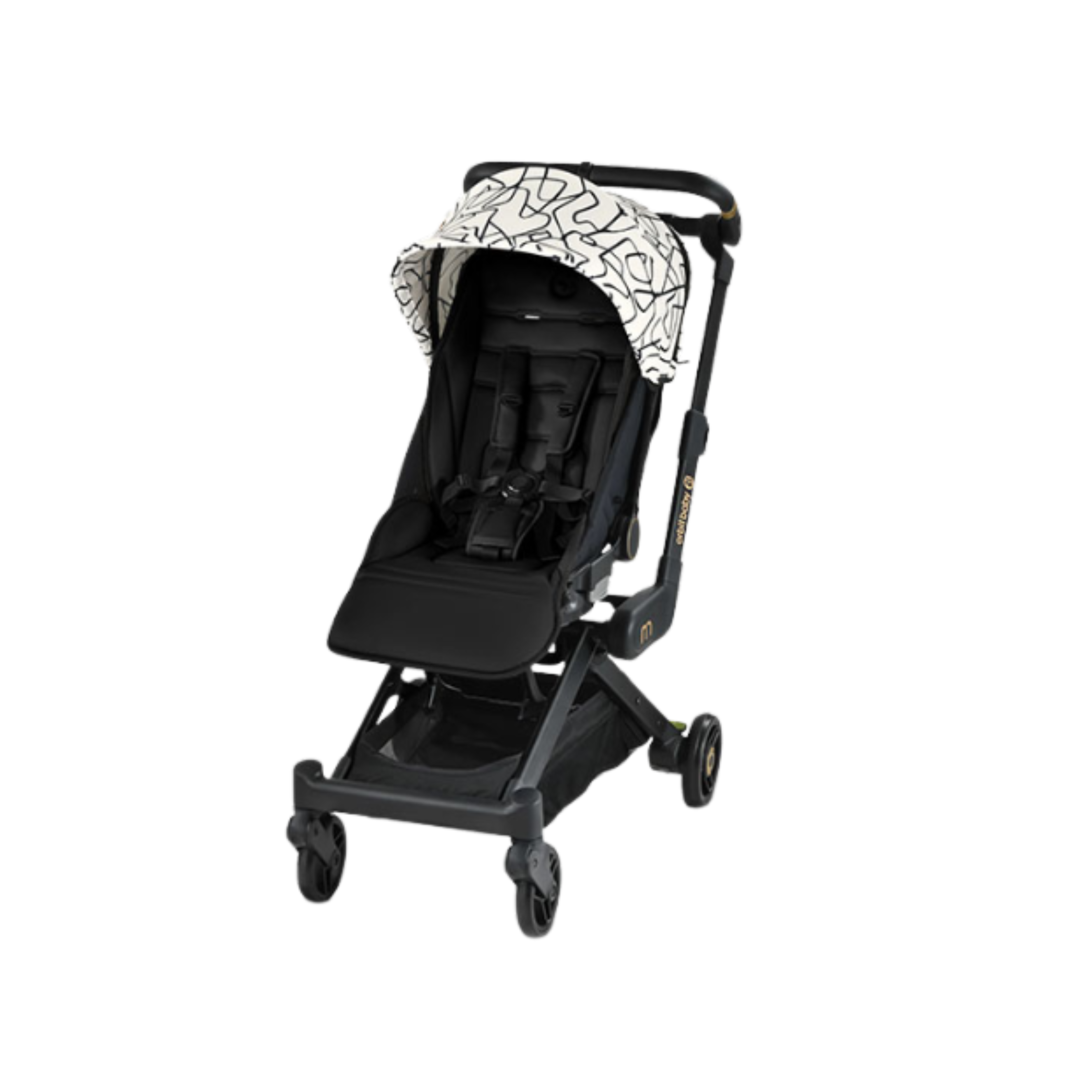 Orbit Baby M 便攜式折疊360旋轉嬰兒手推車 白條紋色