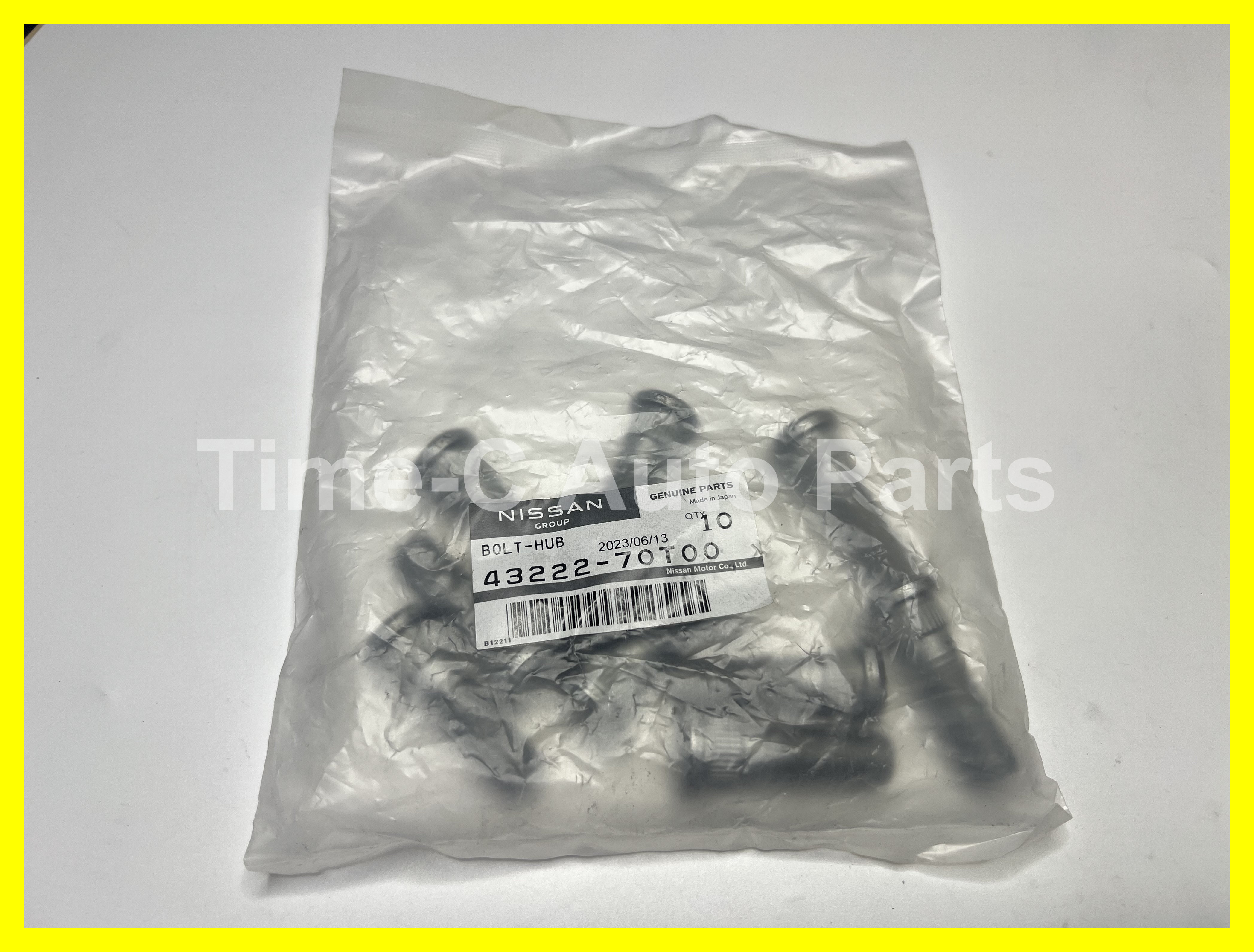 頭輪呔螺絲 43222-70T00 - Nissan Serena