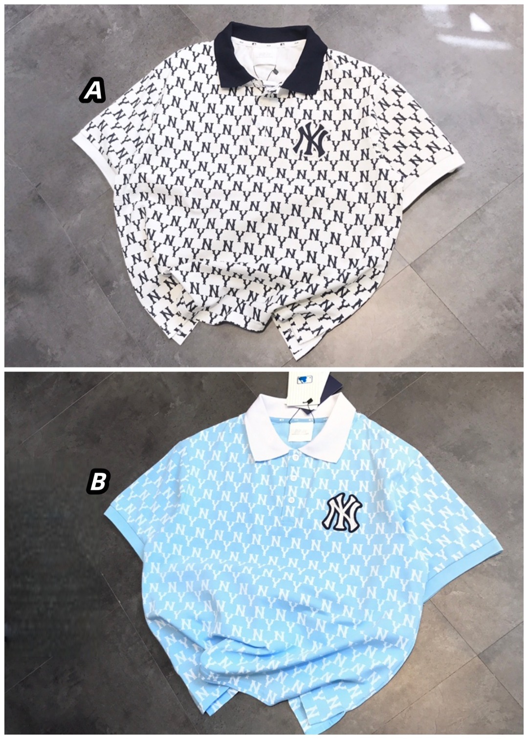 韓國🇰🇷 MLB NY滿印字母短袖Polo