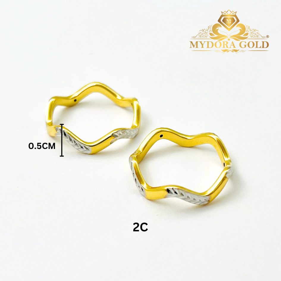 MYDORA Cincin Zig Zag Pahat Exclusive (5G) l EMAS 916/22K