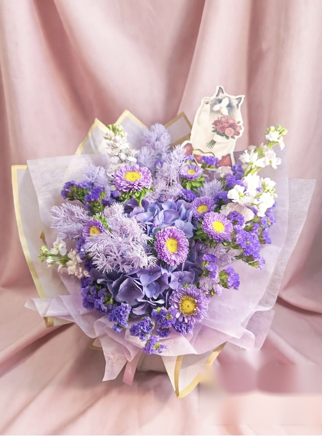 紫境繡球花束