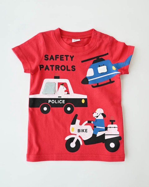 🆕【⭐訂購⭐】 🇯🇵日本直送 🌀可愛揭蓋警車🚓直升機🚁電單車🛵 短袖TEE［3款選］🌀[ELDA-0219][260524]