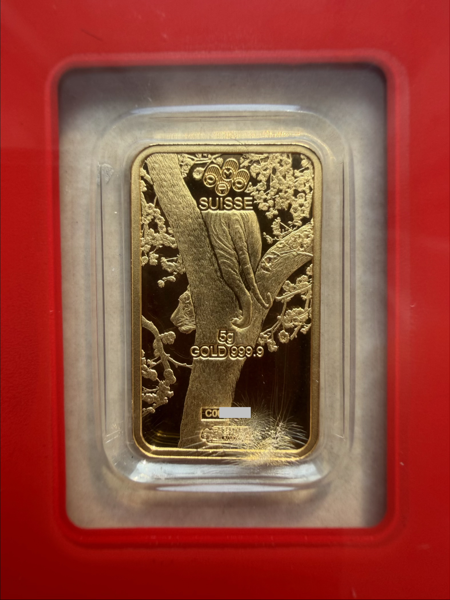 (SN4822) PAMP Lunar Tiger 2022 5g 🇨🇭Fine Gold Bar Emas 999.9 生肖虎