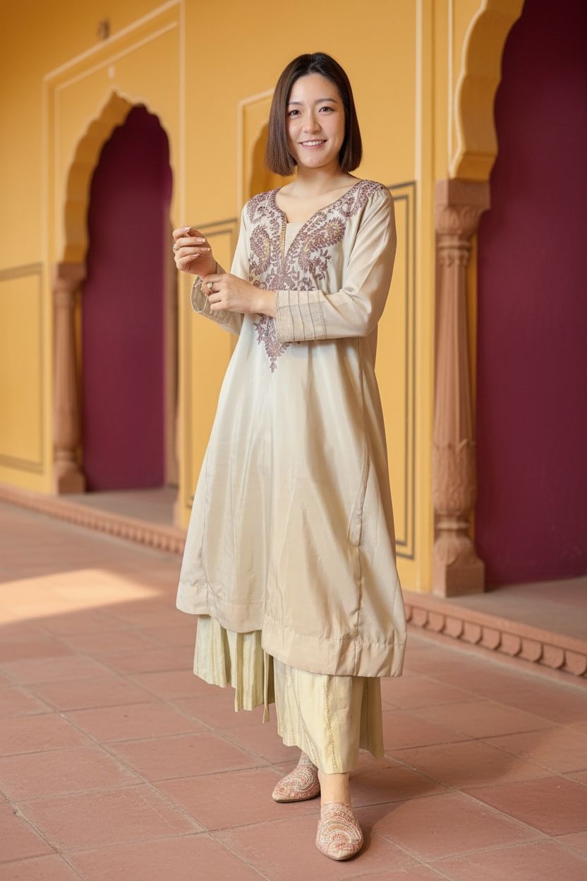 1678 SIlver Purple Heavy Emb. A-Line OP 44"