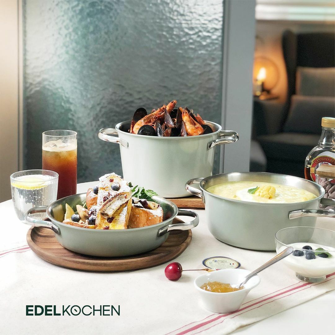 Edelkochen 5層不鏽鋼組合鍋具3件套裝 (適用於電磁爐)