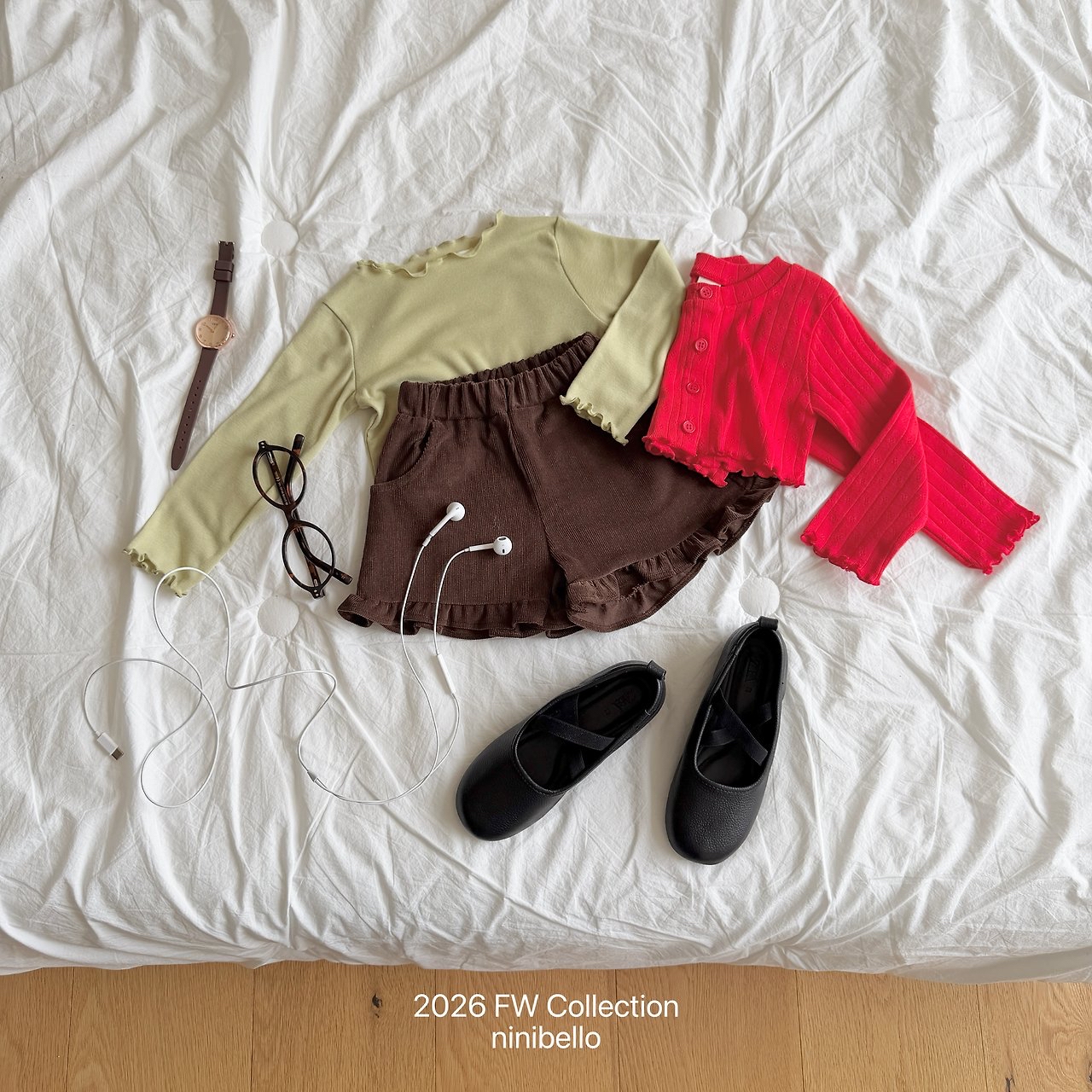 Ninibello | Heart Frill Corduroy Shorts 