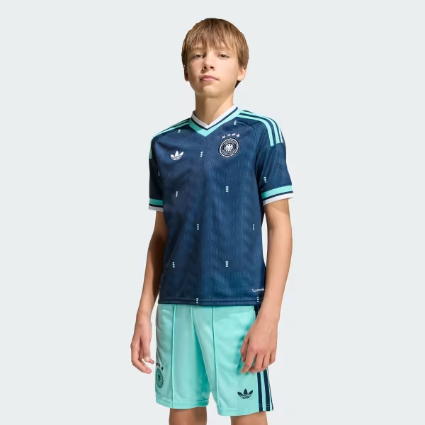 🌊海洋氣息 Adidas Germany 德國 2026-27 作客大童裝球迷版球衣 (可加印字章) JZ4569