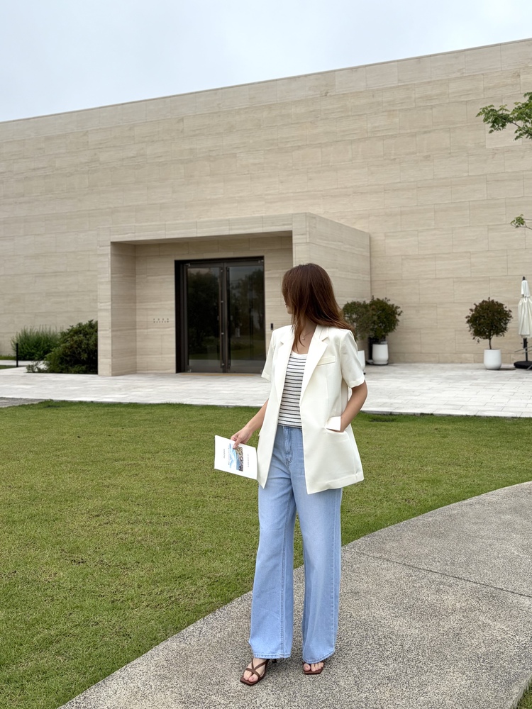 Claire Belted Blazer (Ivory)
