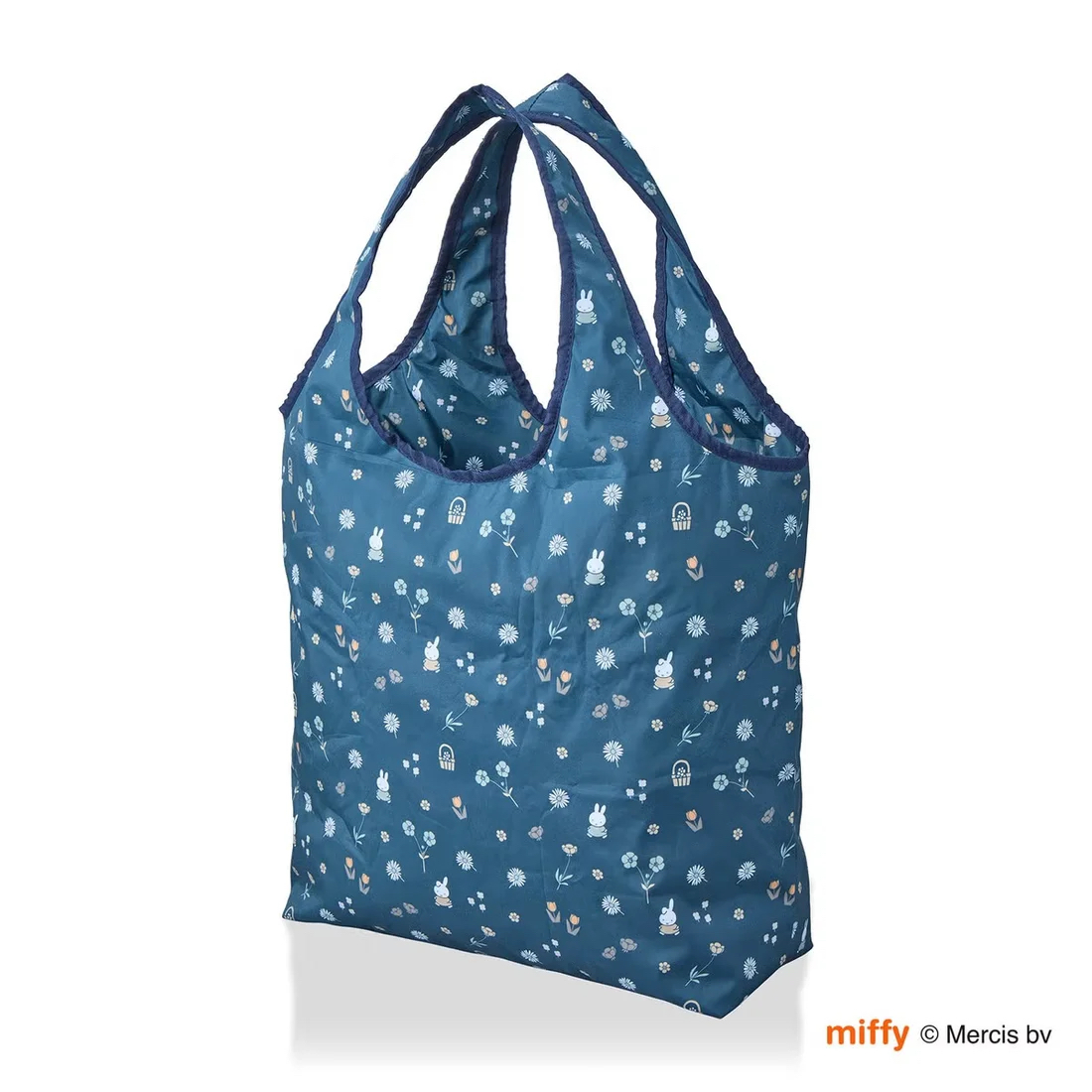 MIFFY 可摺疊 保冷溫 環保袋 藍色 小花 