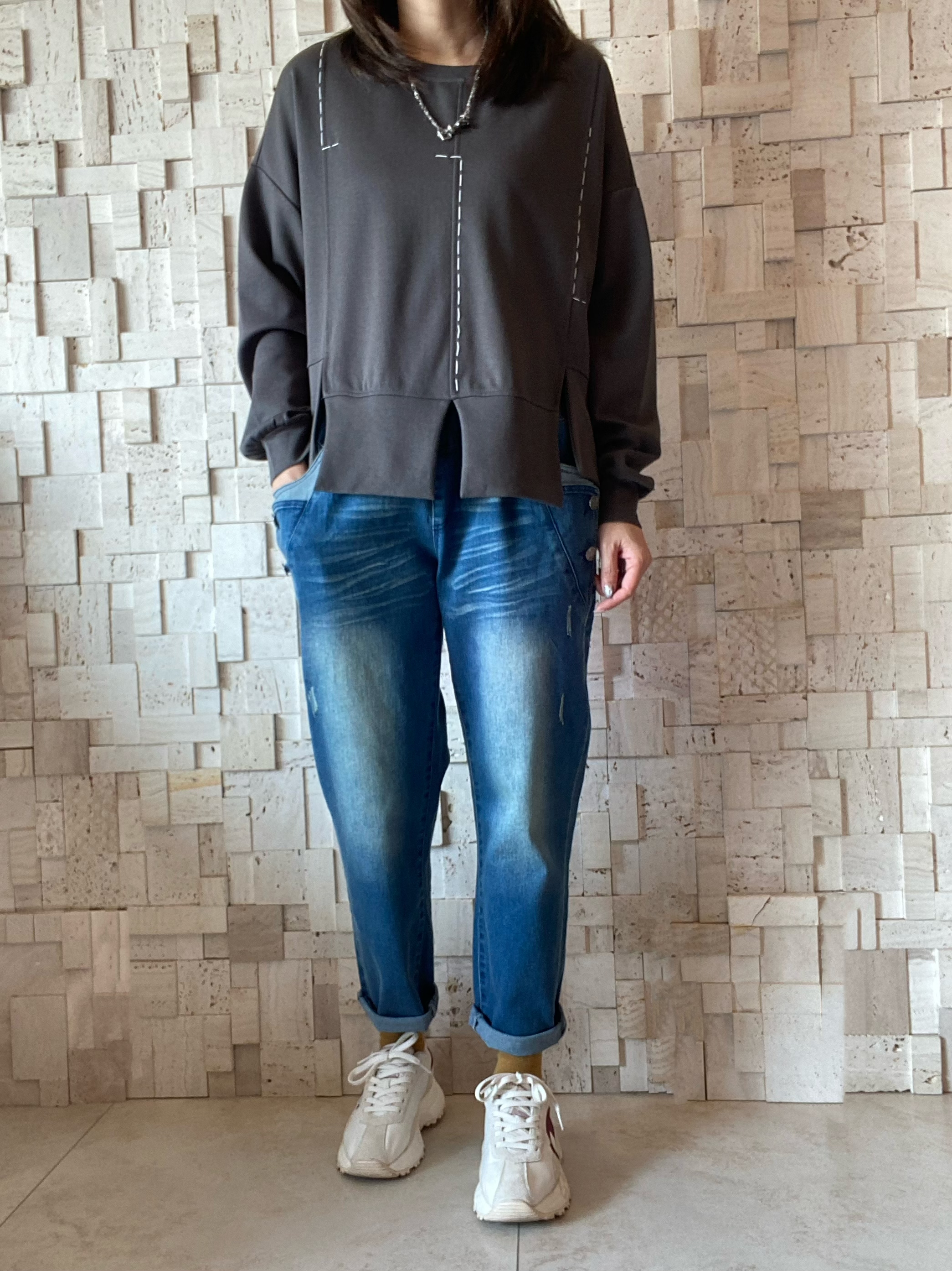 #2066 簡約闊身Top