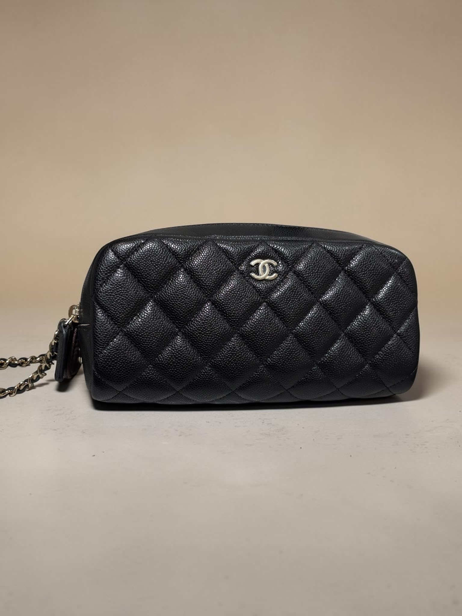 全新 Chanel Caviar Skin Gold Tone Metal Zip Pouch AP3702  100%Authentic,全新未使用品unused ✅晶片✅Dust bag✅Box