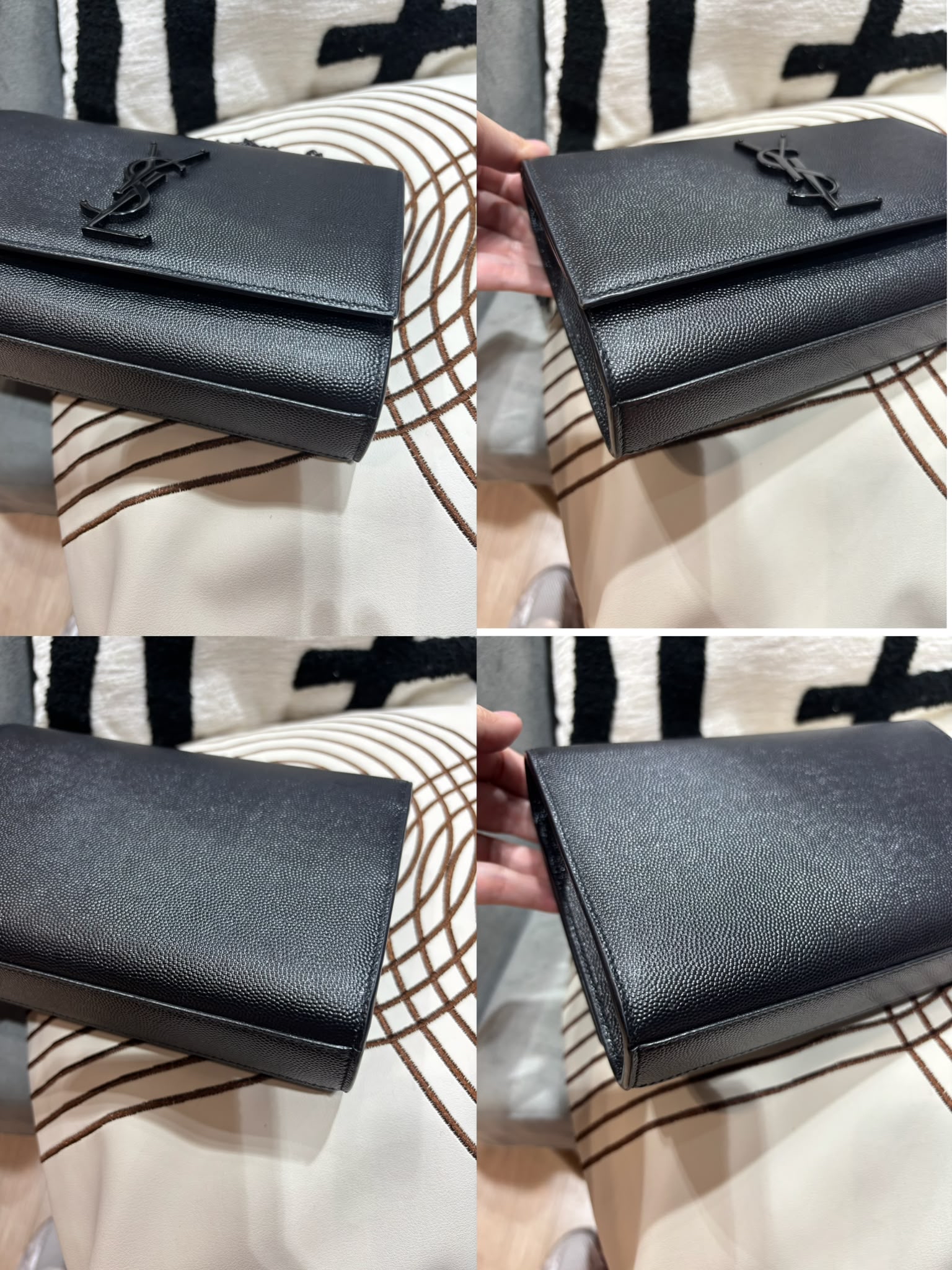 YSL Kate small  Black Caviar flap so black 20cm YSL FLAP 100%Authentic, 99%new  ✅Certificate ✅dust bag 