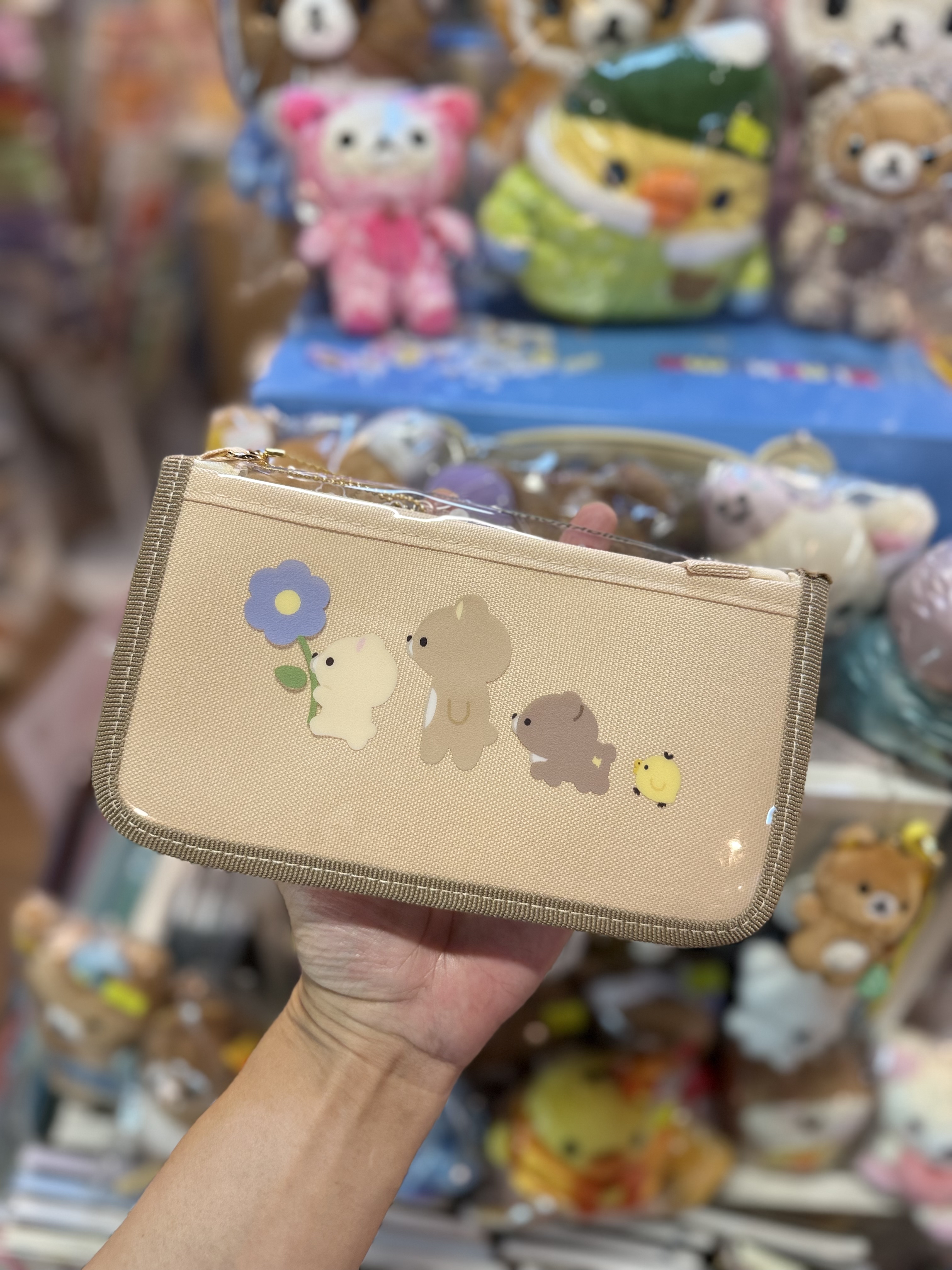 《現貨》全新BASIC RILAKKUMA Flower系列 多用途收納袋