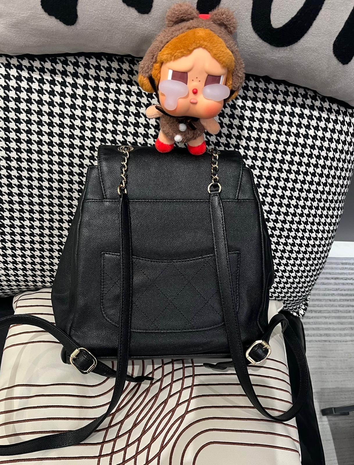 Chanel Business affinity backpack 黑色荔枝牛皮 100%Authentic, 95%New ✅24Card✅Dust bag