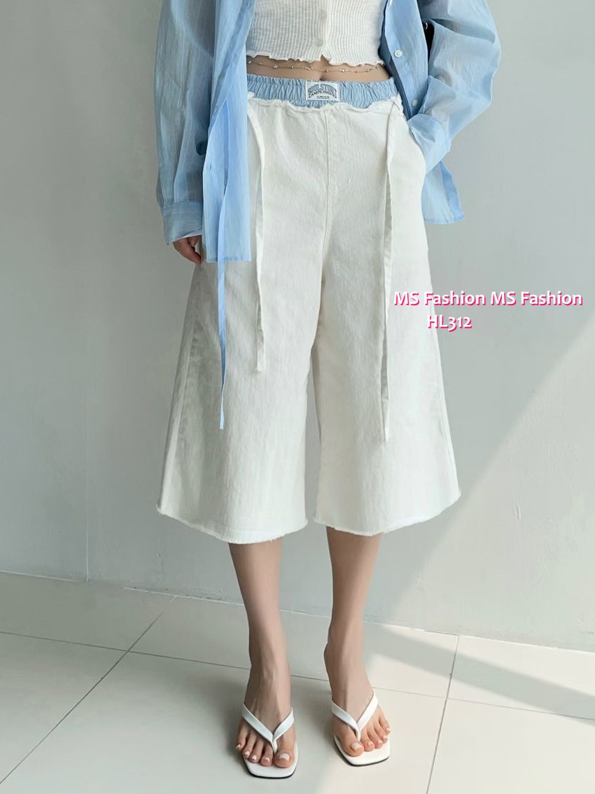 HL312 韓國🌼Howluk拼色腰闊褲