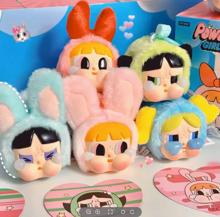 [CRYBABY × Powerpuff Girls] 飛天小女警系列搪膠臉毛絨盲盒 (中文/英文) | 盒