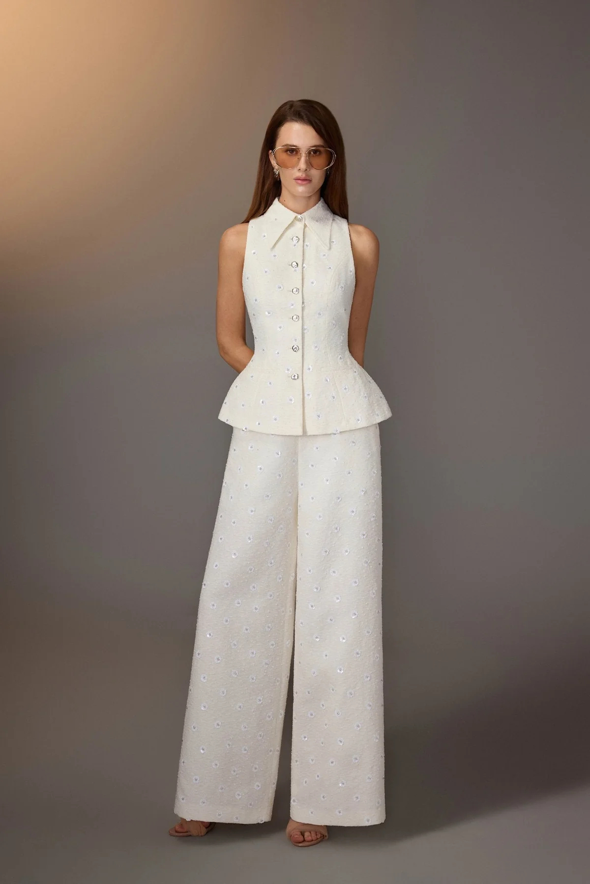 White Kodemari Waistcoat