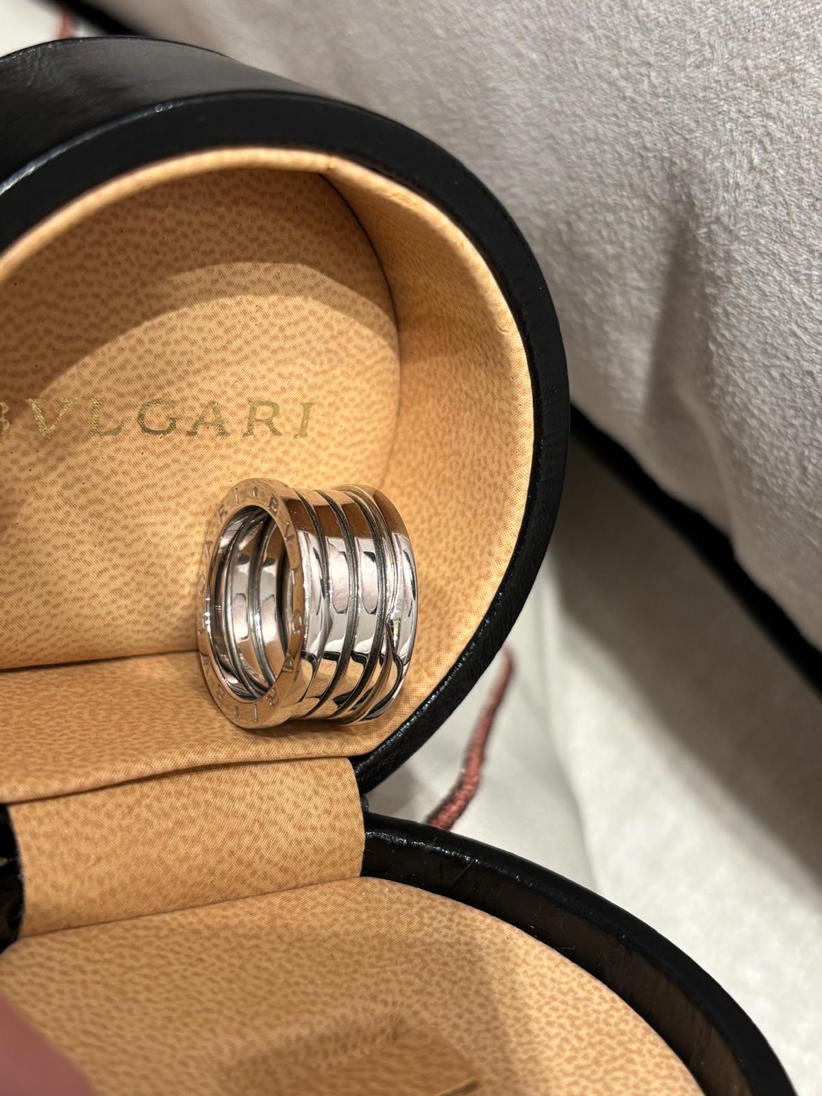 Bvlgari 18K White Gold B.Zero Three-Brand Ring 100%Authentic, 98%New ✅Box