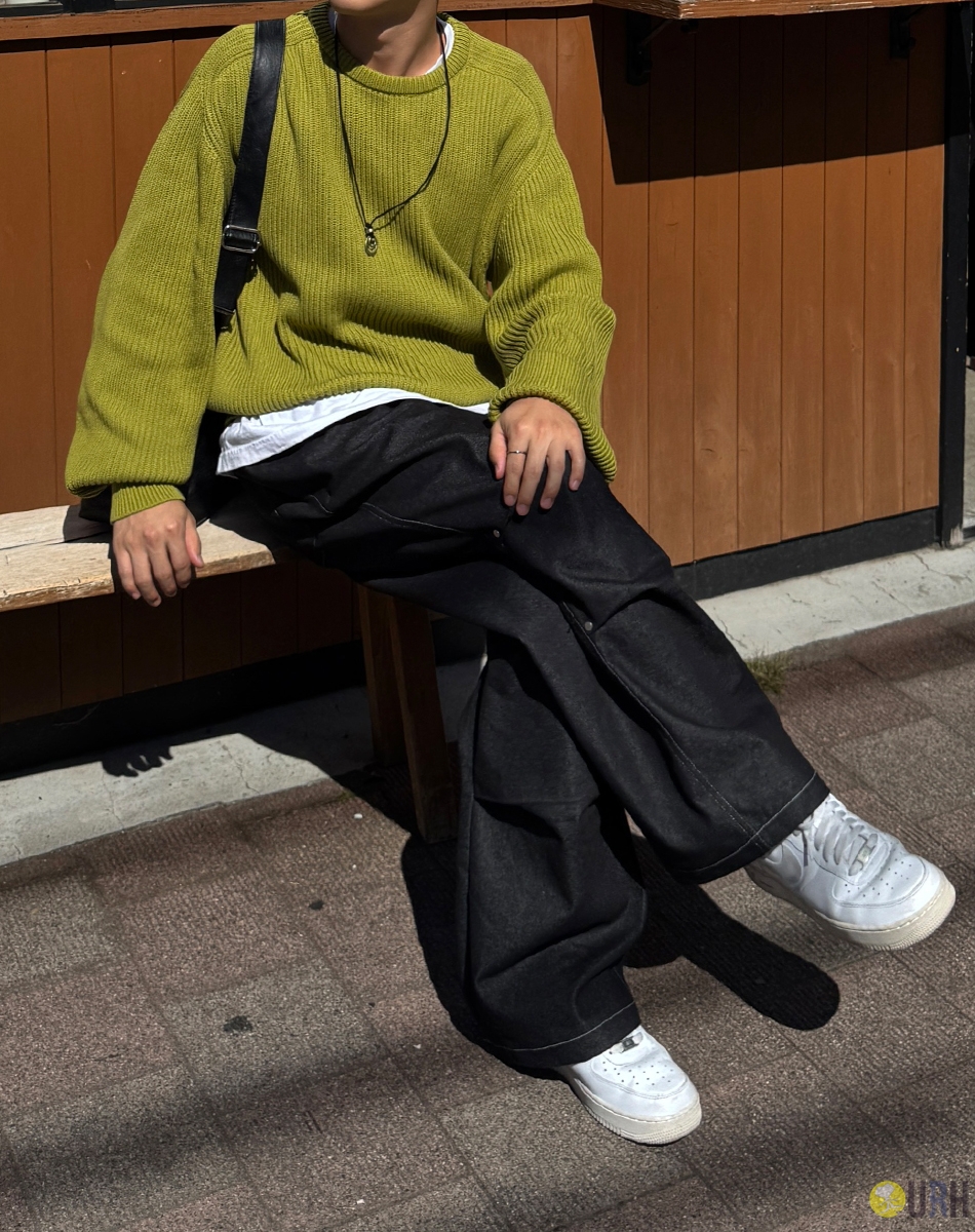 【100%保證韓國直送】立體鉚釘不褪色工裝降落傘寬褲 (防縮加工) [3 color] RF1229882