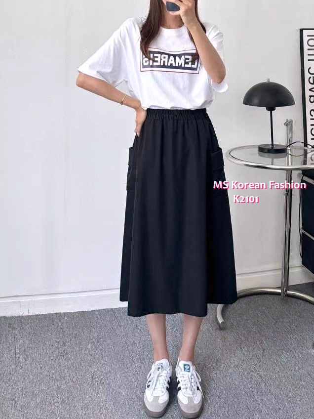 K2101 韓國🇰🇷百搭易襯雙袋半裙