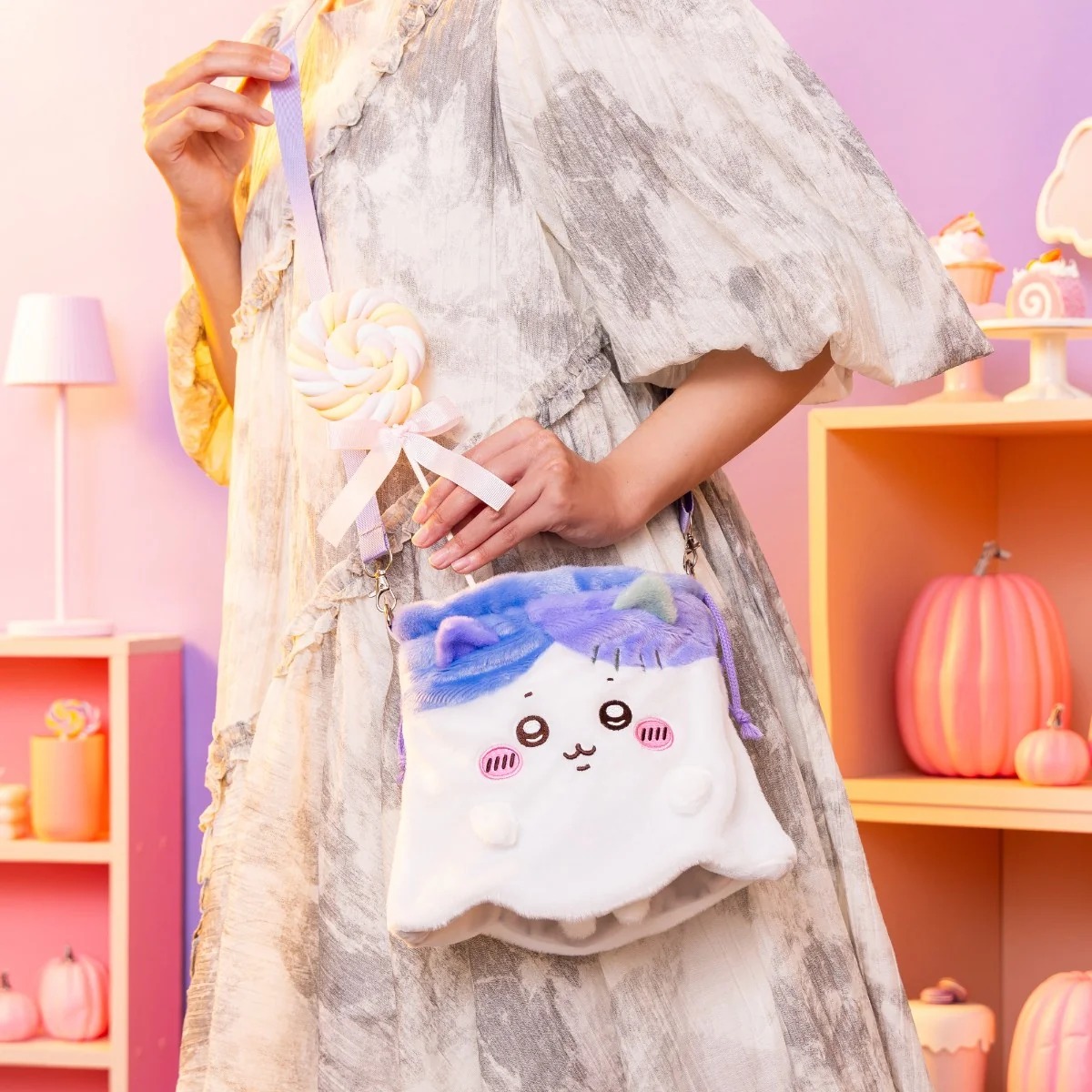  🎀【預訂】Chiikawa Park Halloween 2026抽繩單肩包 - Usagi