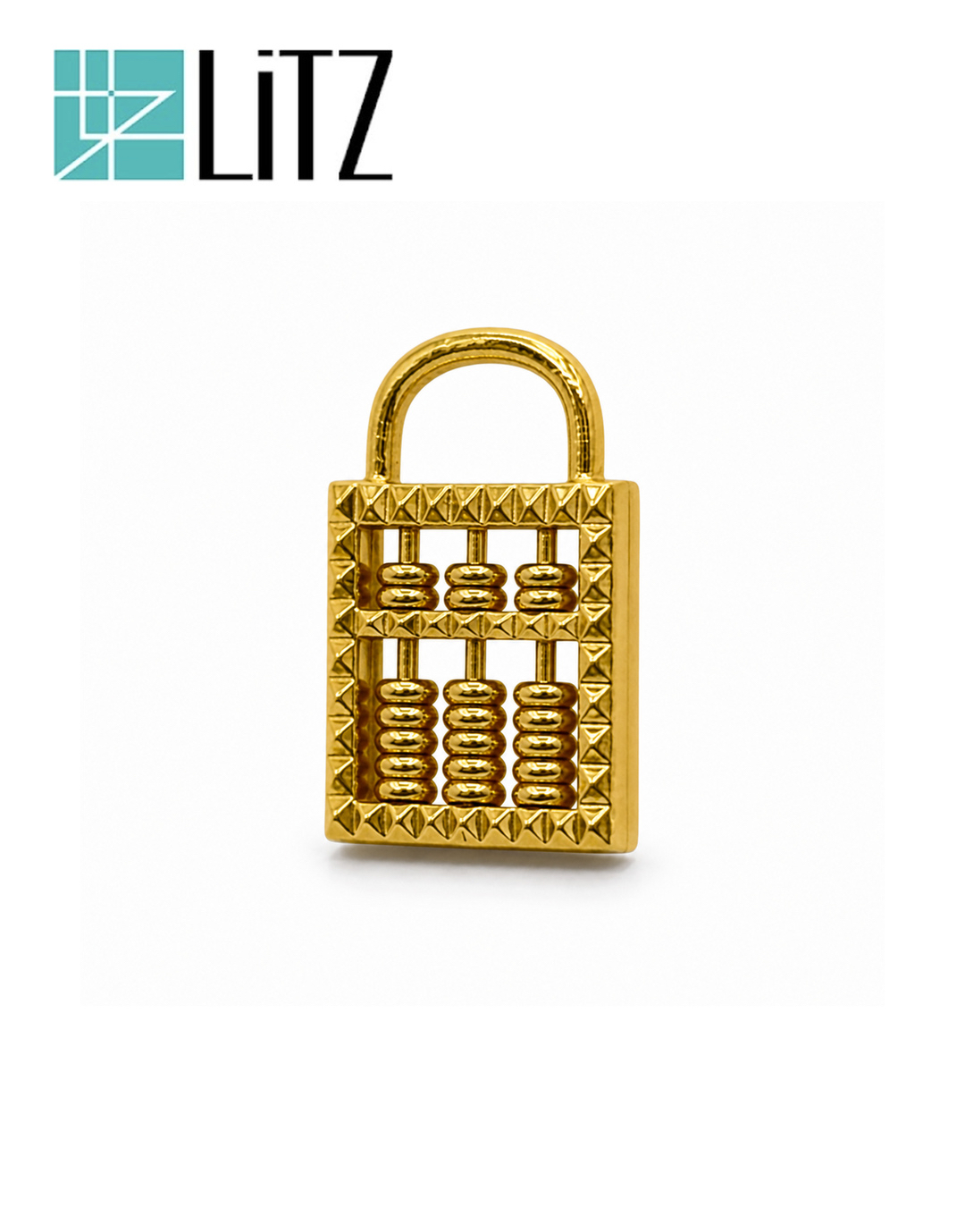 916 Gold Abacus Padlock Pendant 3.09g GP0013904