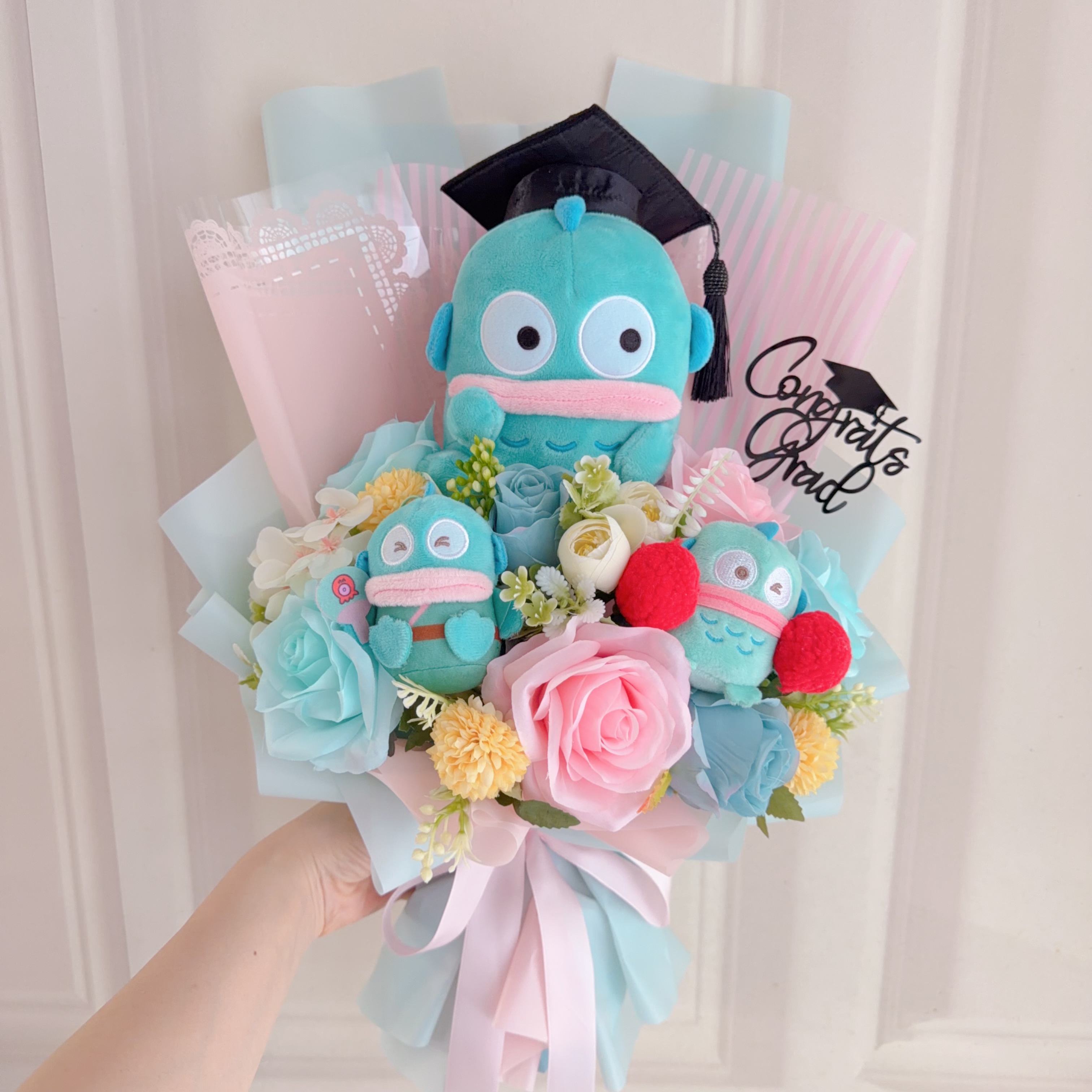 (現貨)水鬼畢業公仔花束