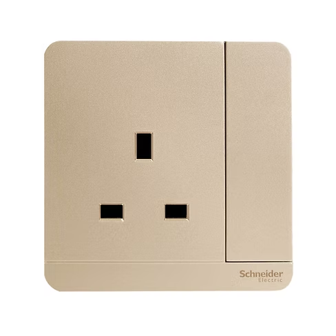 施耐德 AvatarOn 沉醉金 13A單蘇有掣 插座