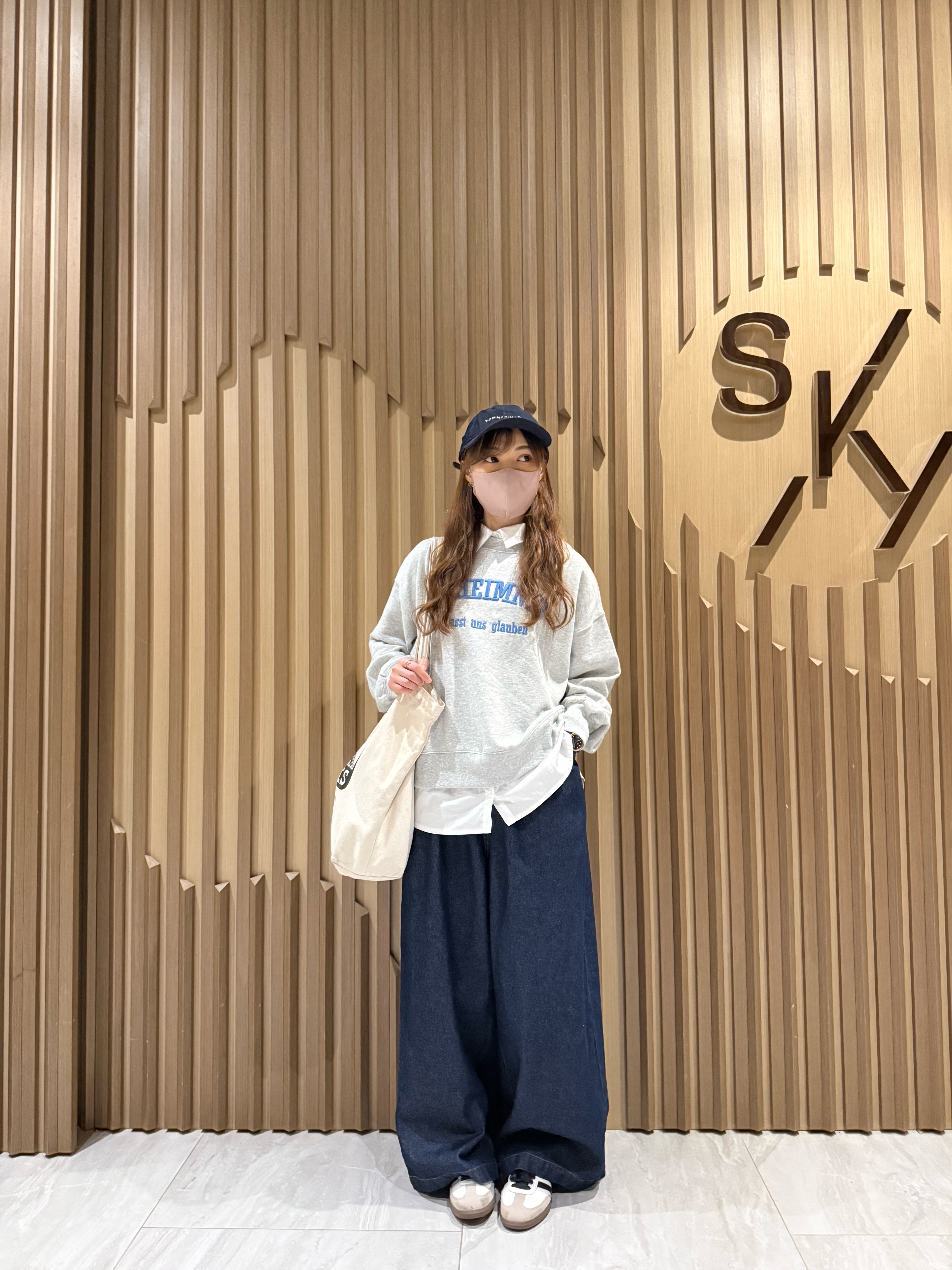 可拆領假兩件衛衣（淺灰色）