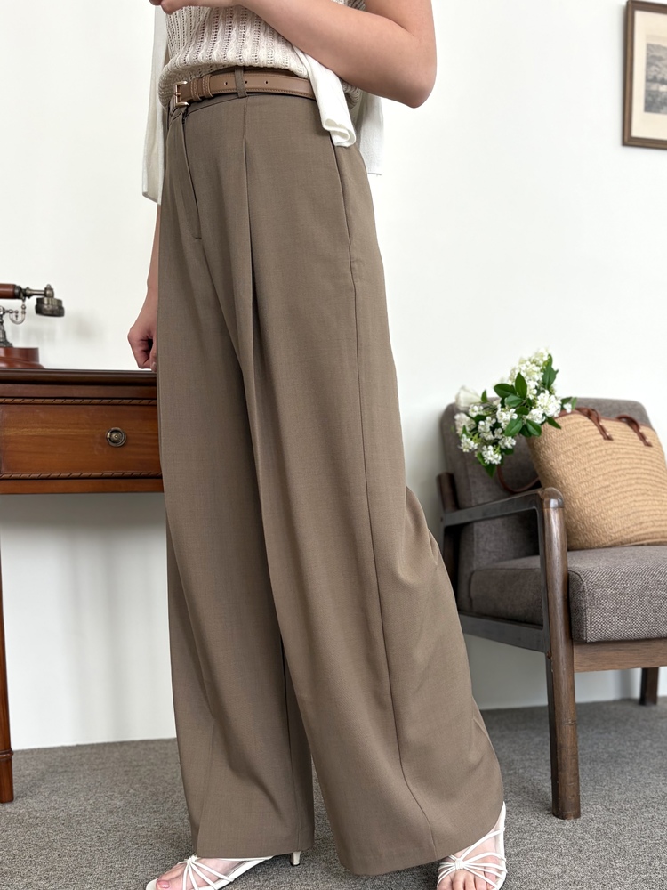 [輕薄!] Summer Timeless Rayon Pants (Brown)