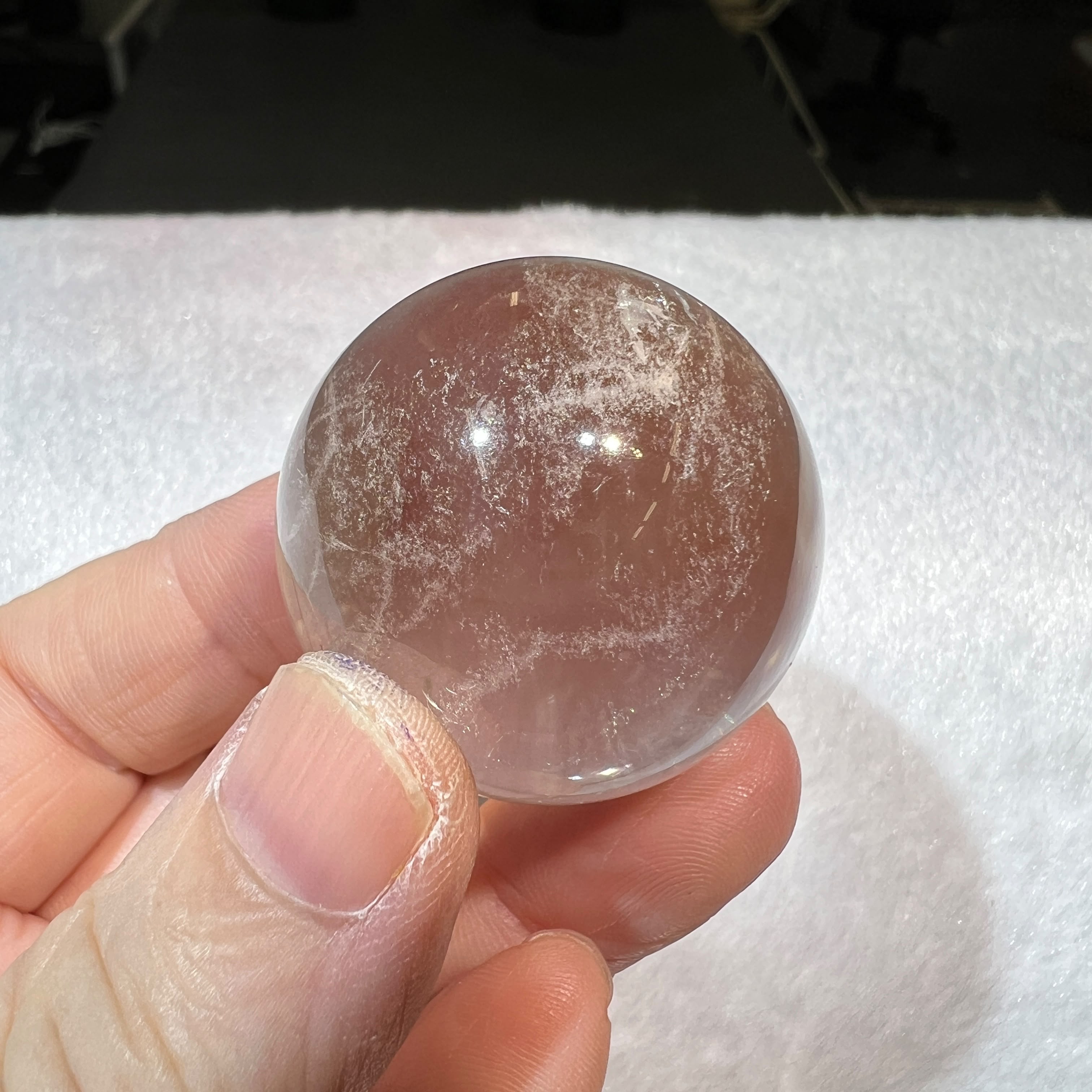 白水晶球 3.3cm+/- (不連座)#CA0065