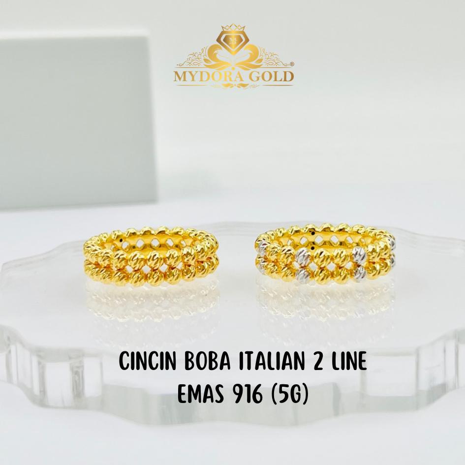 MYDORA Cincin Boba Italian 2 Line (5G) l EMAS 916/22K