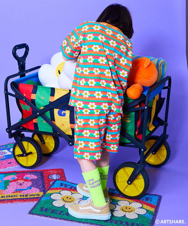 🇯🇵預訂 日本直送🇯🇵Markey’s x Wiggle Wiggle四色圖案滿印華夫格短褲