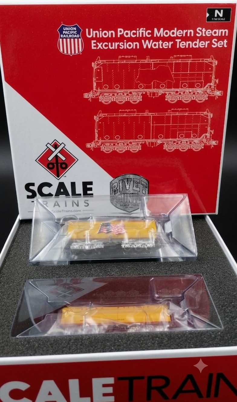 Scaletrains N （1：160） Union Pacific Late Steam Excursion Water Tender Set (配置模擬及數碼燈光效果）
