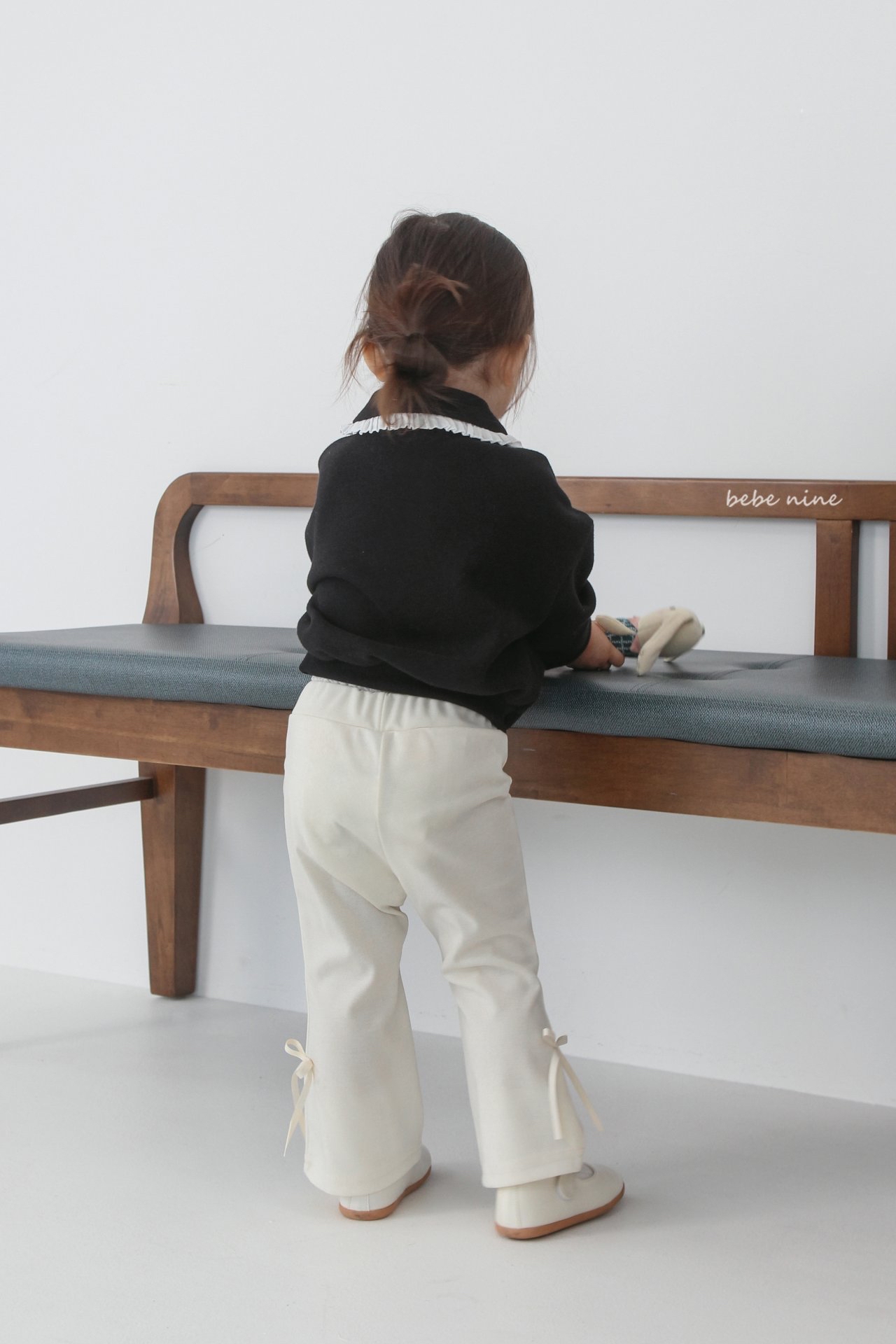 🌸預訂 韓國直送🌸🇰🇷Bebenine兩色絲帶喇叭褲