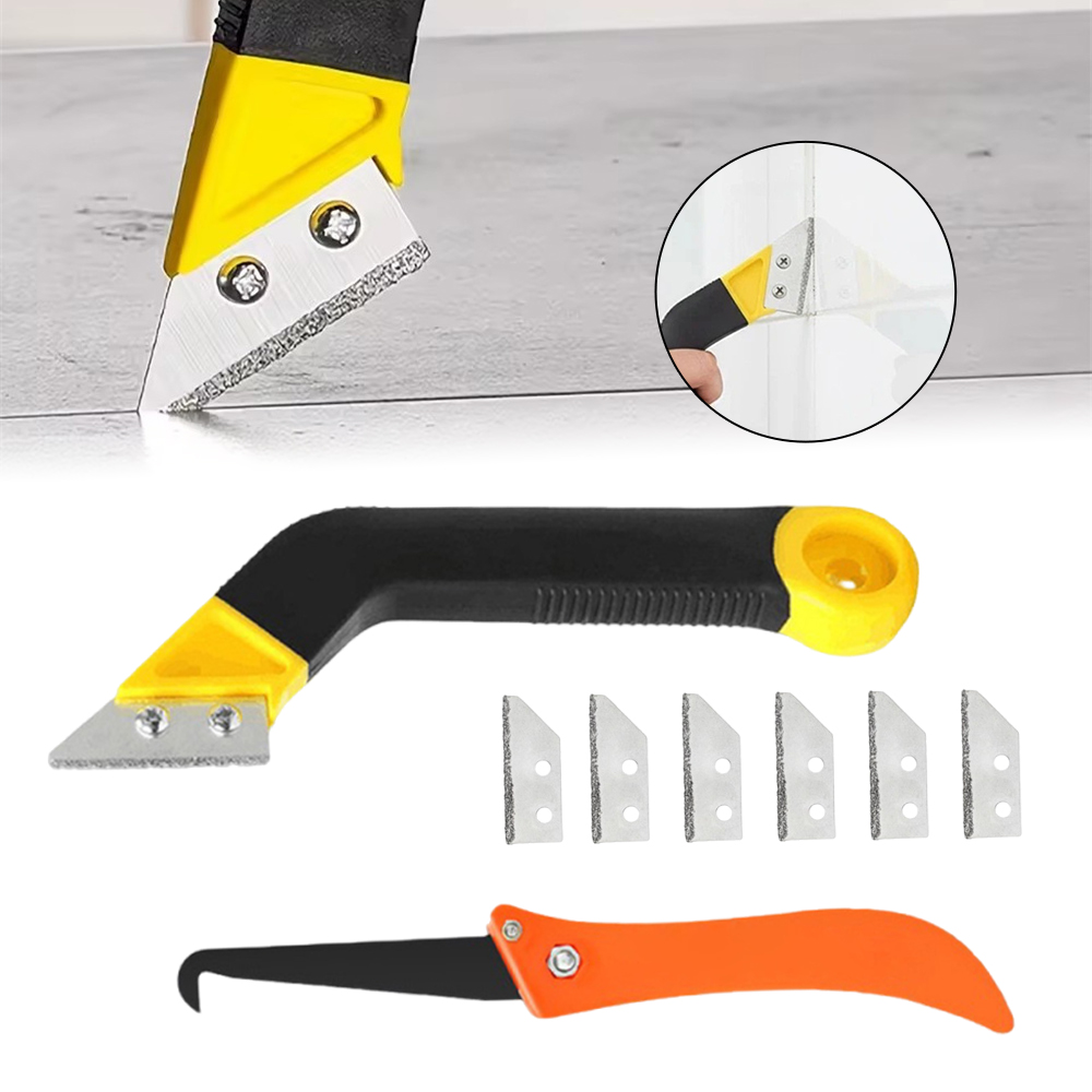 瓷磚地磚美縫勾刀套裝 9件套 黃色 UA0540