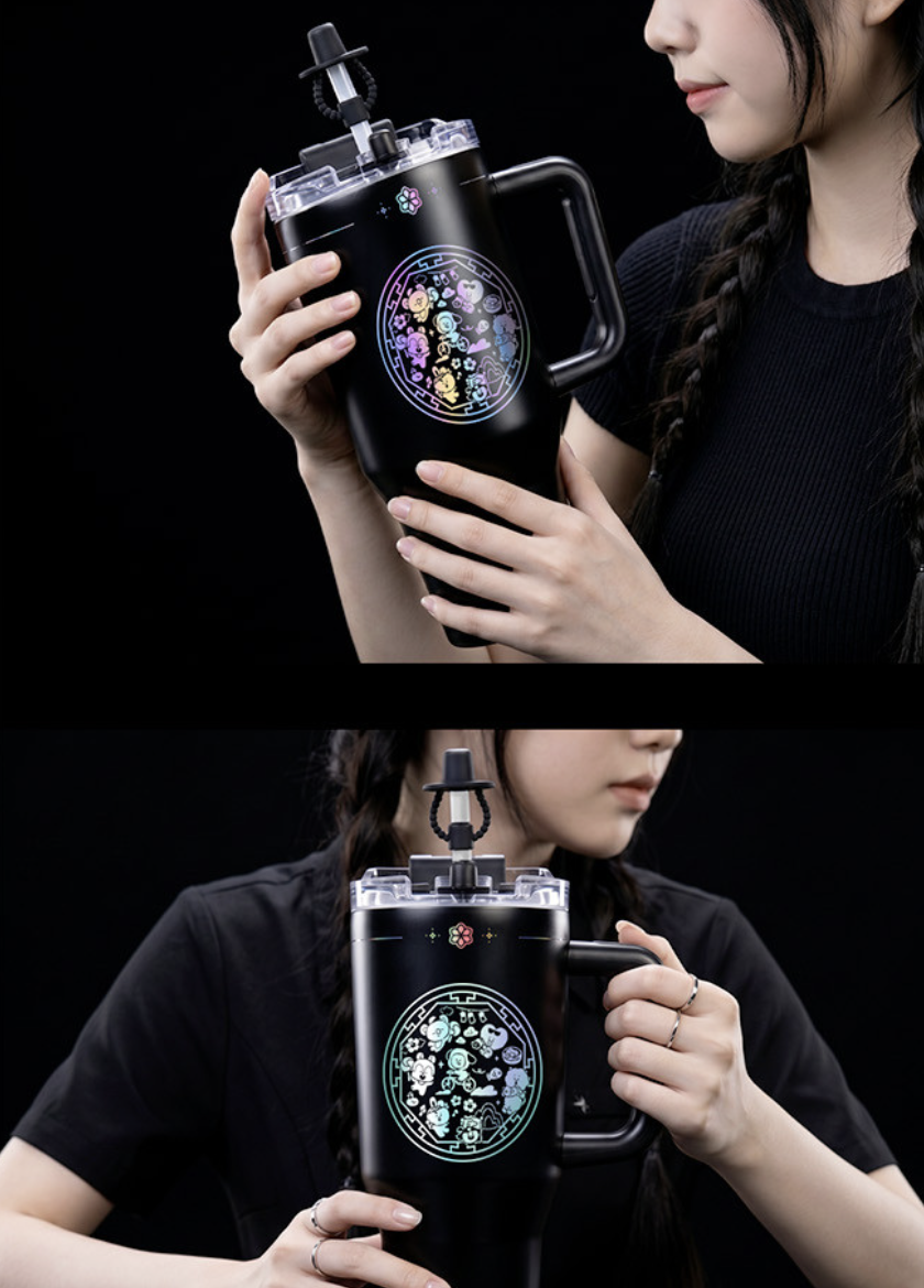 韓國 BT21 Hologram 全息雷射 保溫隨行杯 900ml