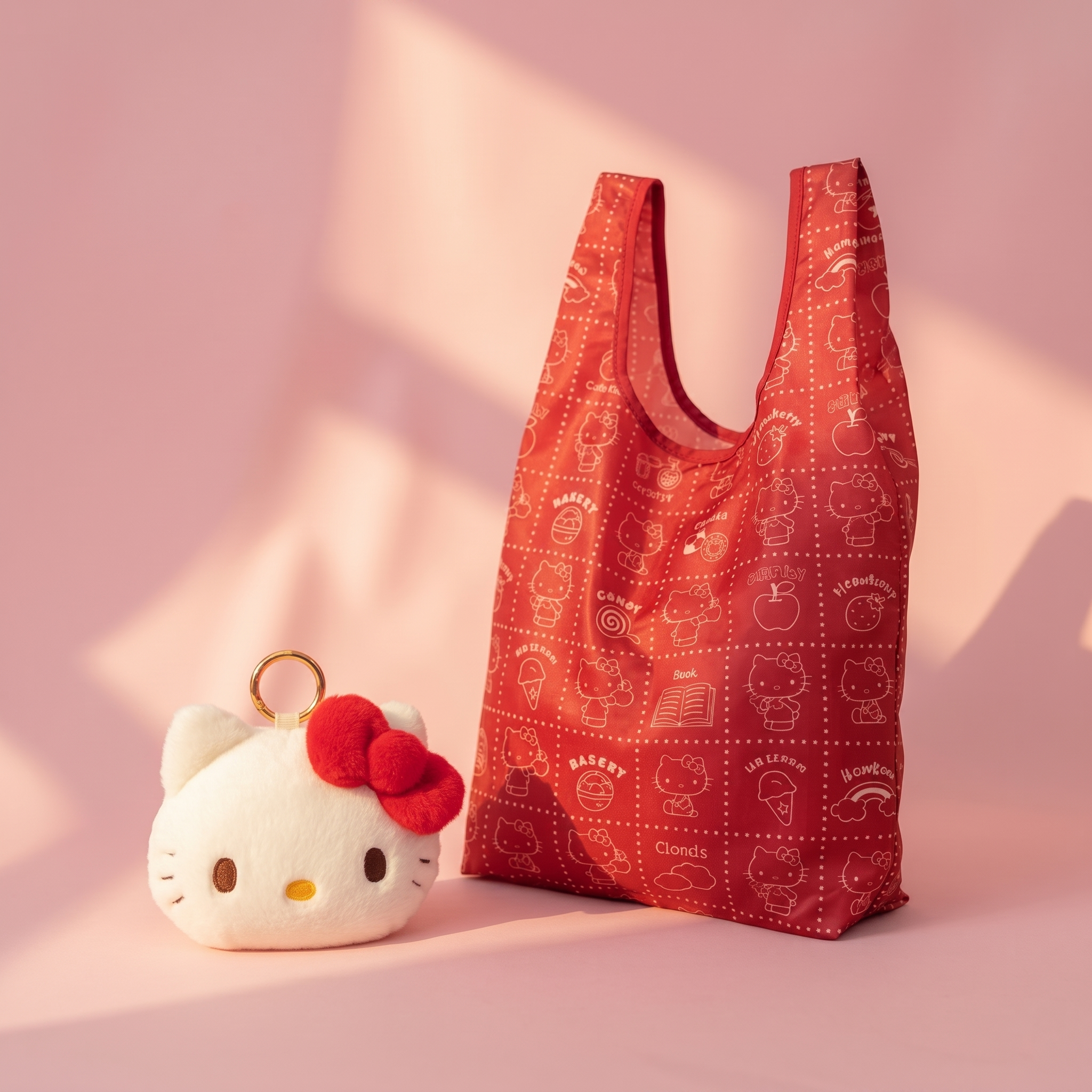 Sanrio - 公仔環保袋 (Hello Kitty大頭款)
