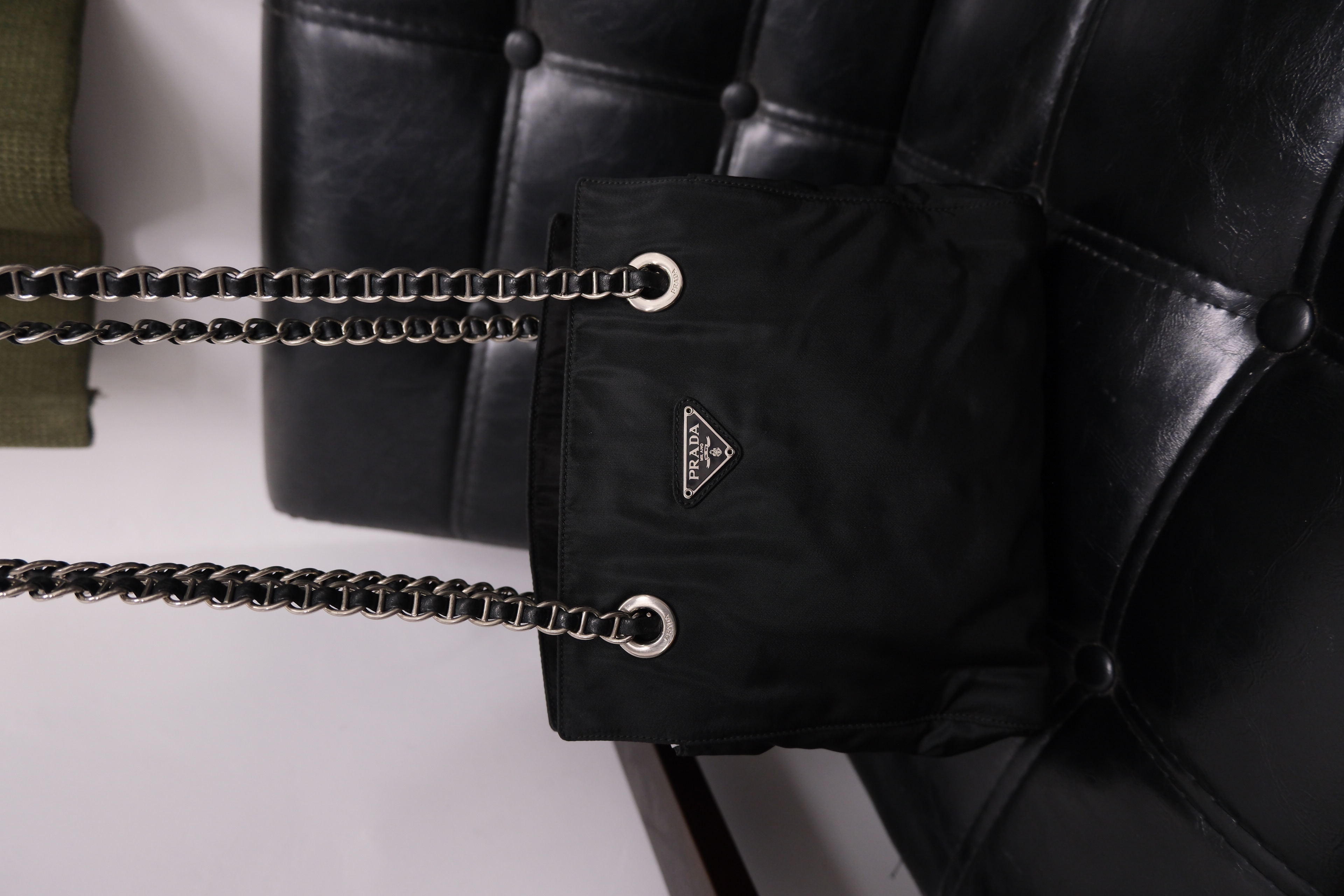 Prada Nylon Vintage Chain Bag 25