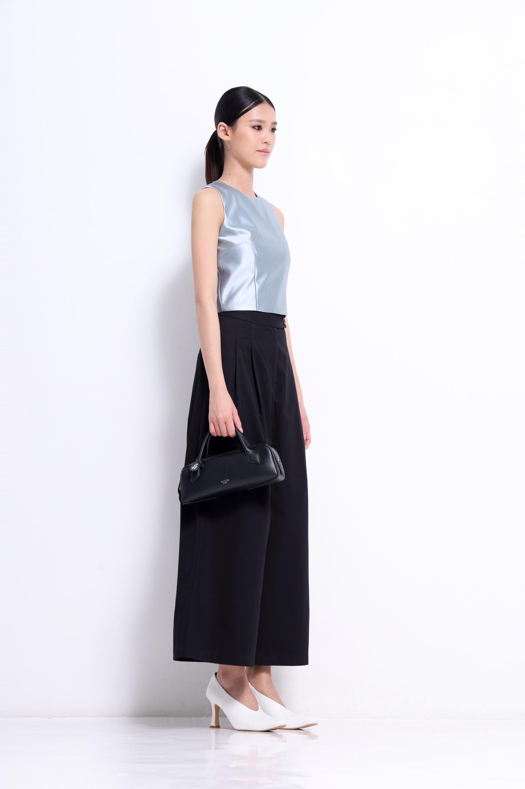 CB2730 Aurelia Satin Crop Top