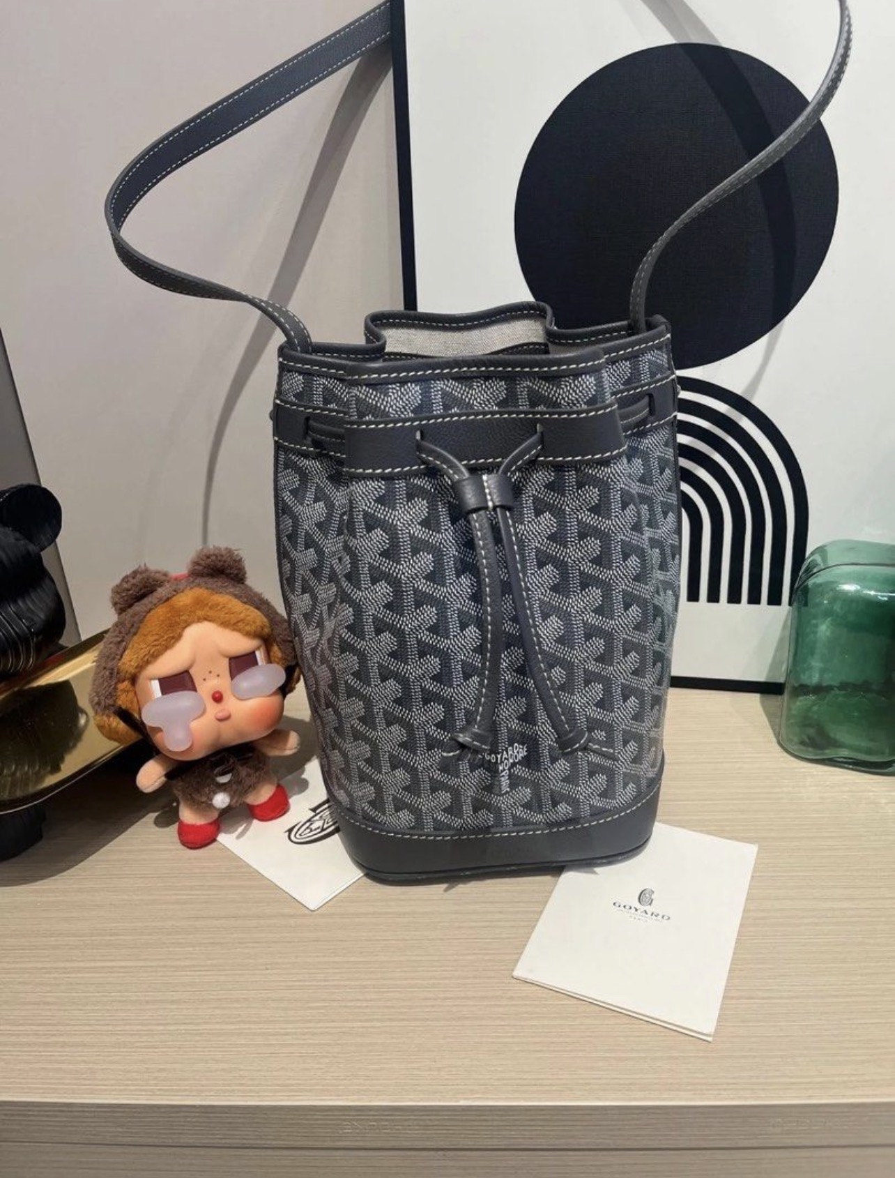 Goyard Petit Flot Bucket Bag Grey 100%Authentic, 98%New ✅收據✅Dust bag