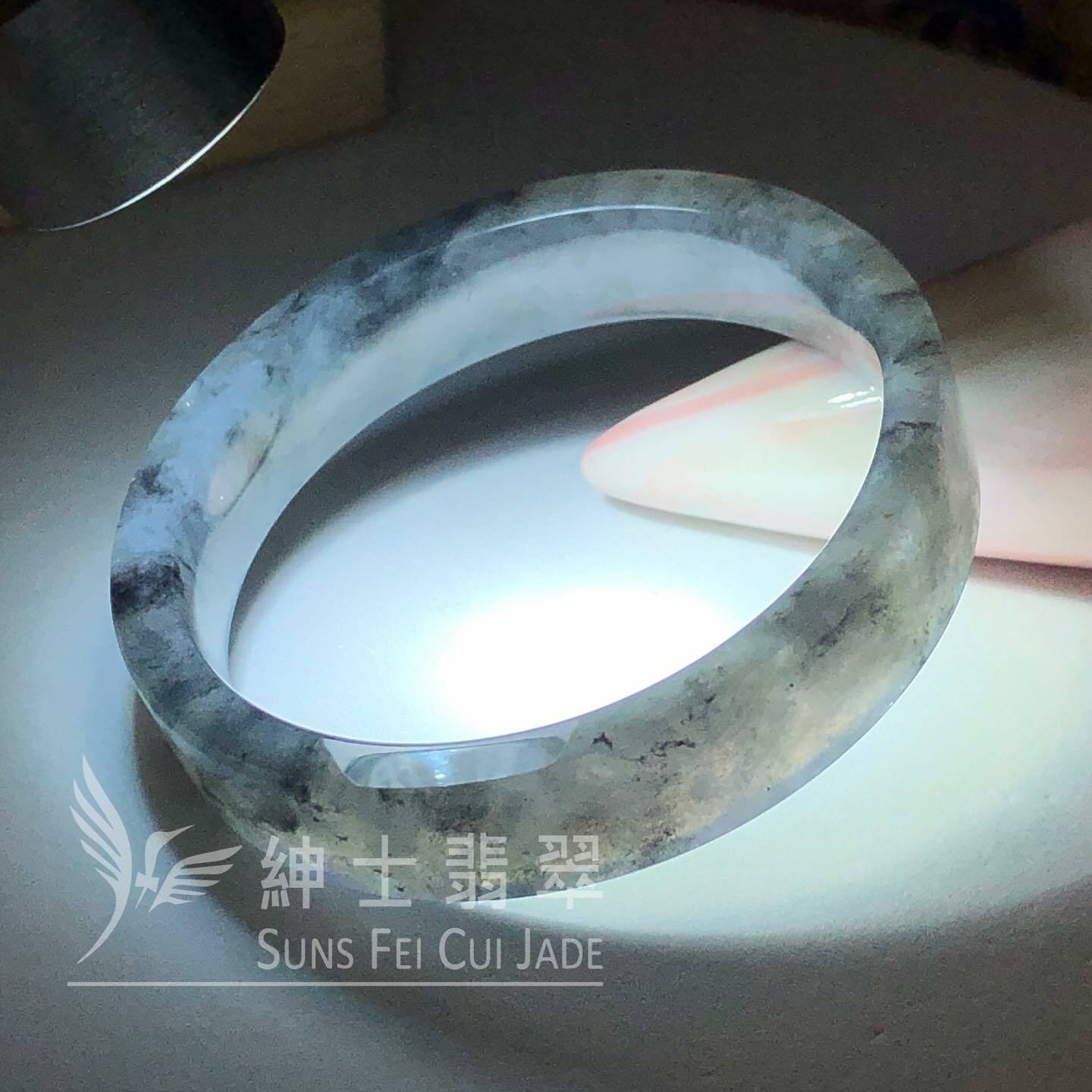 山水畫方鐲 46.43